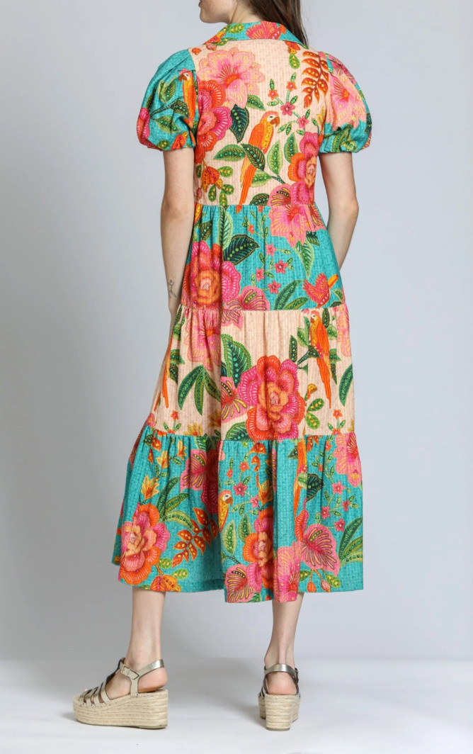 AP.NY – Mixed Print Long Tiered Dress – FINAL SALE ITEM