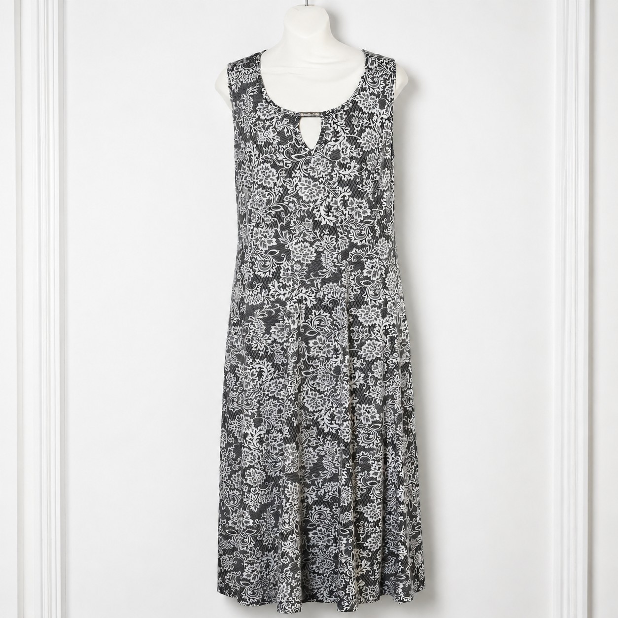 Sami &Jo Womens 1X Floral Maxi Sleeveless Summer Romantic Vintage Coquette Dress