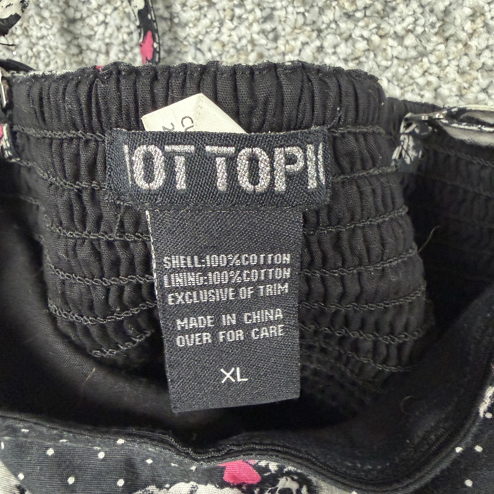 Hot Topic Fit & Flare Sundress XL Black Skull Print Goth Halloween Punk Rock
