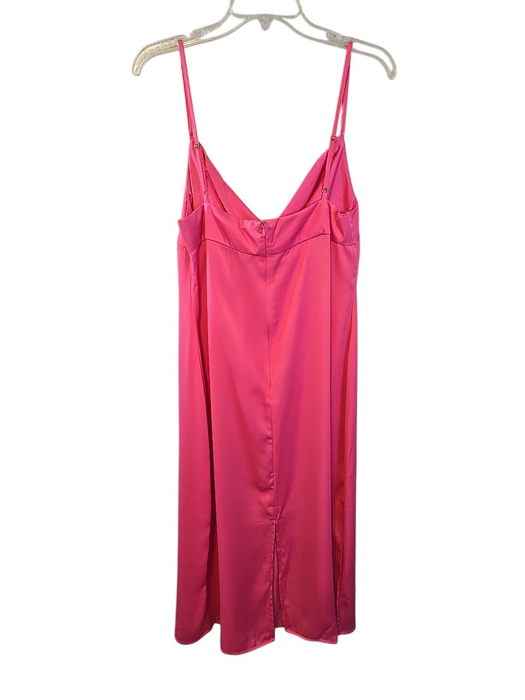 WeWoreWhat cowl neck midi dress Satin Charmeuse strappy pink Size M New