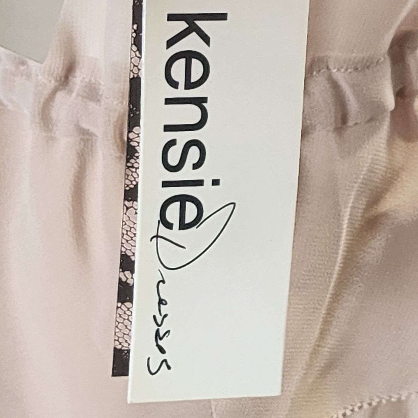 Sheer Button-Down Dress With Drawstring Waist & Ruffle Hem Size 6 Kensie NWT