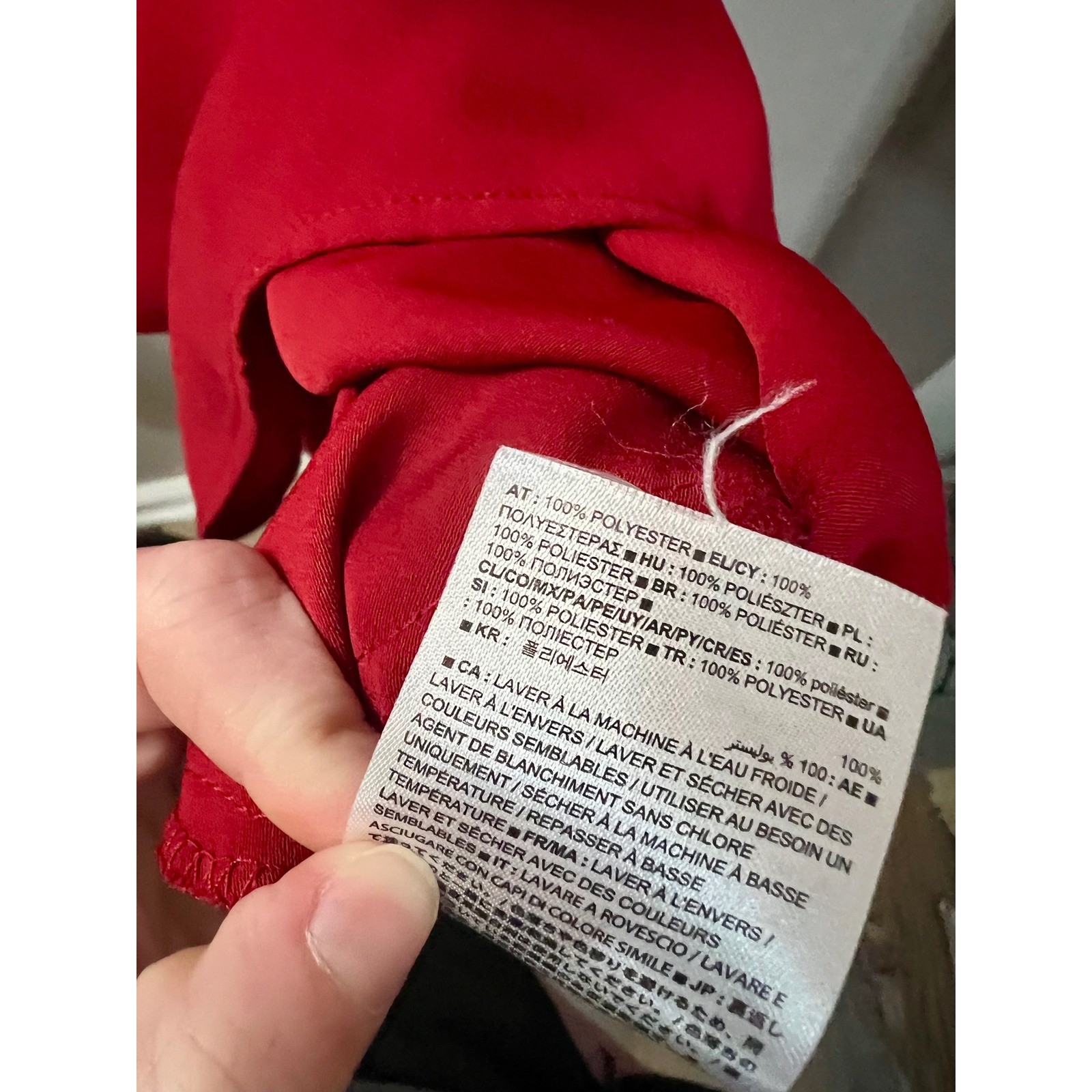 Banana Republic Red Utility Mini Dress Long Sleeve Elastic Waist Tie Belt Size 0