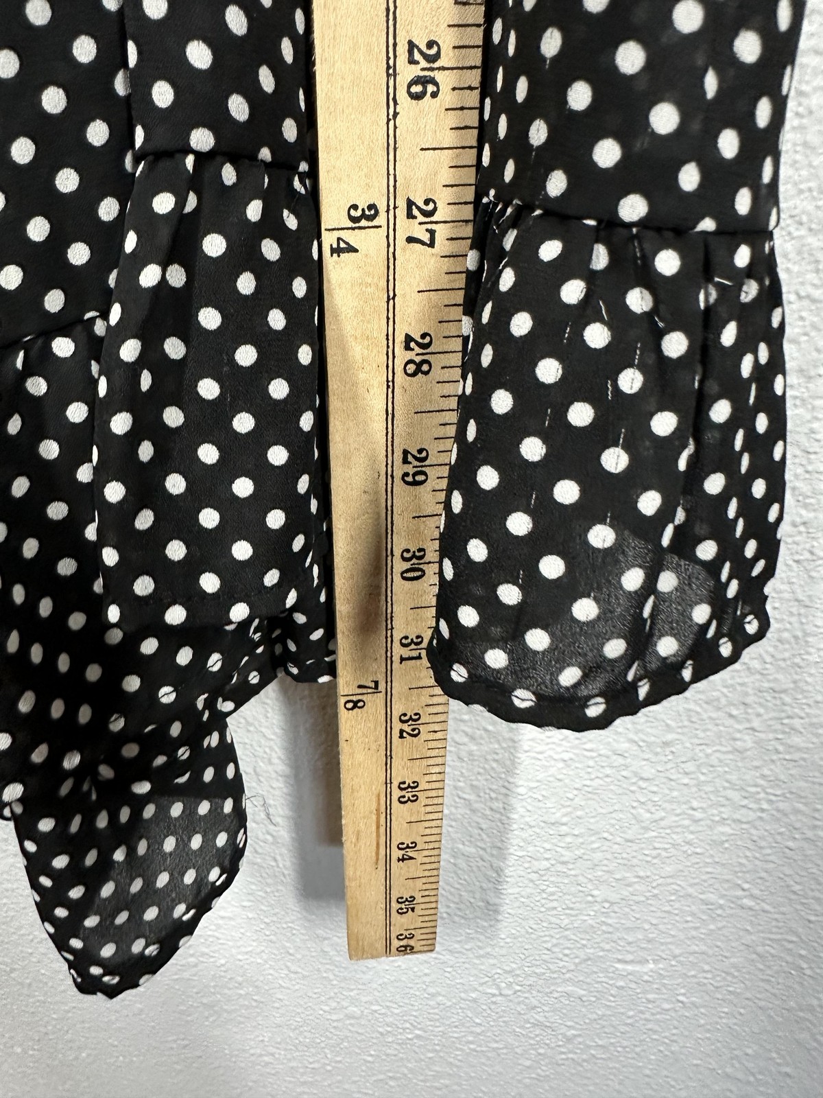 En Creme Dress Womens Medium Black White Polka Dot Tiered Ruffle Strappy Boho
