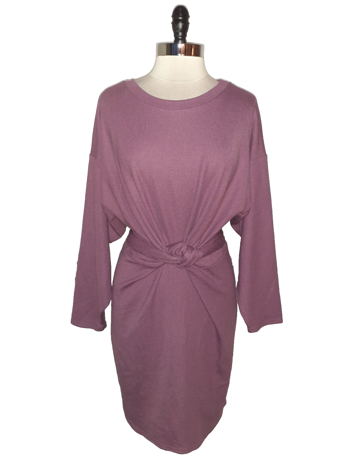 NEW ELOQUII Plus Size 18W 20W Sheath Dress Pink Long Sleeve Stretch Knit