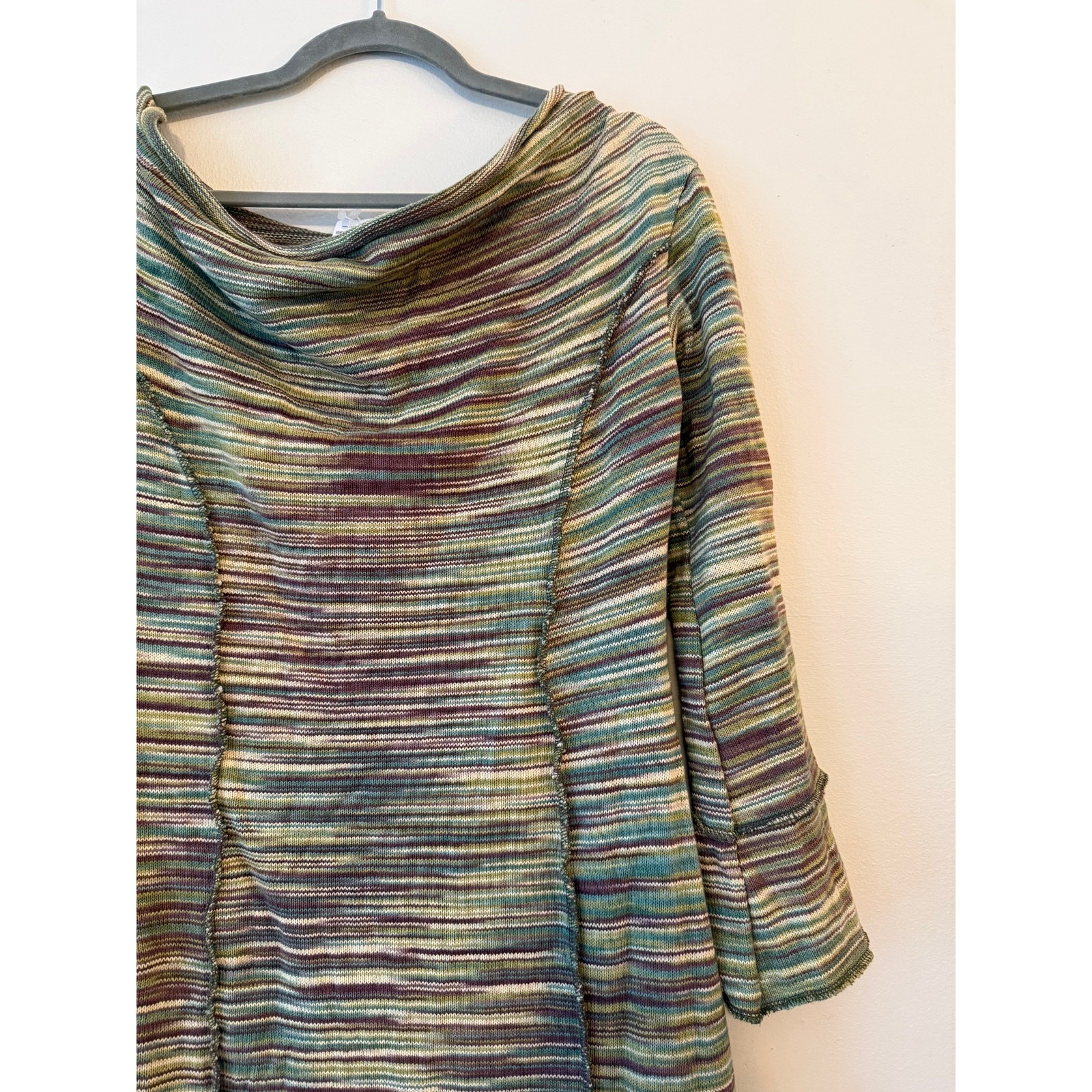 NWT earth tone boho mermaid midi dress made in Nepal, Size L