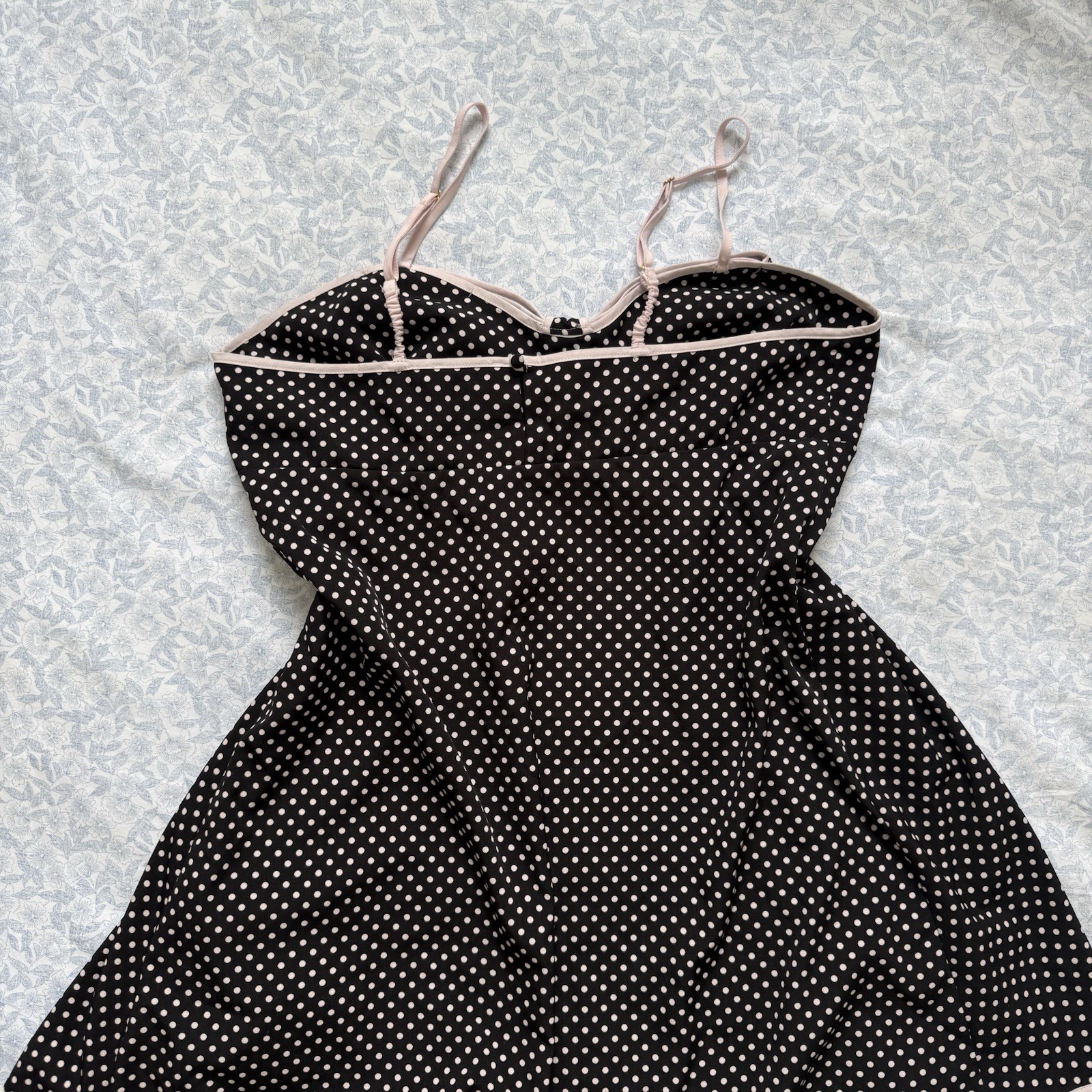 kate spade new york Black/White Polka Dot Sweetheart Fit & Flare Mini Dress 1