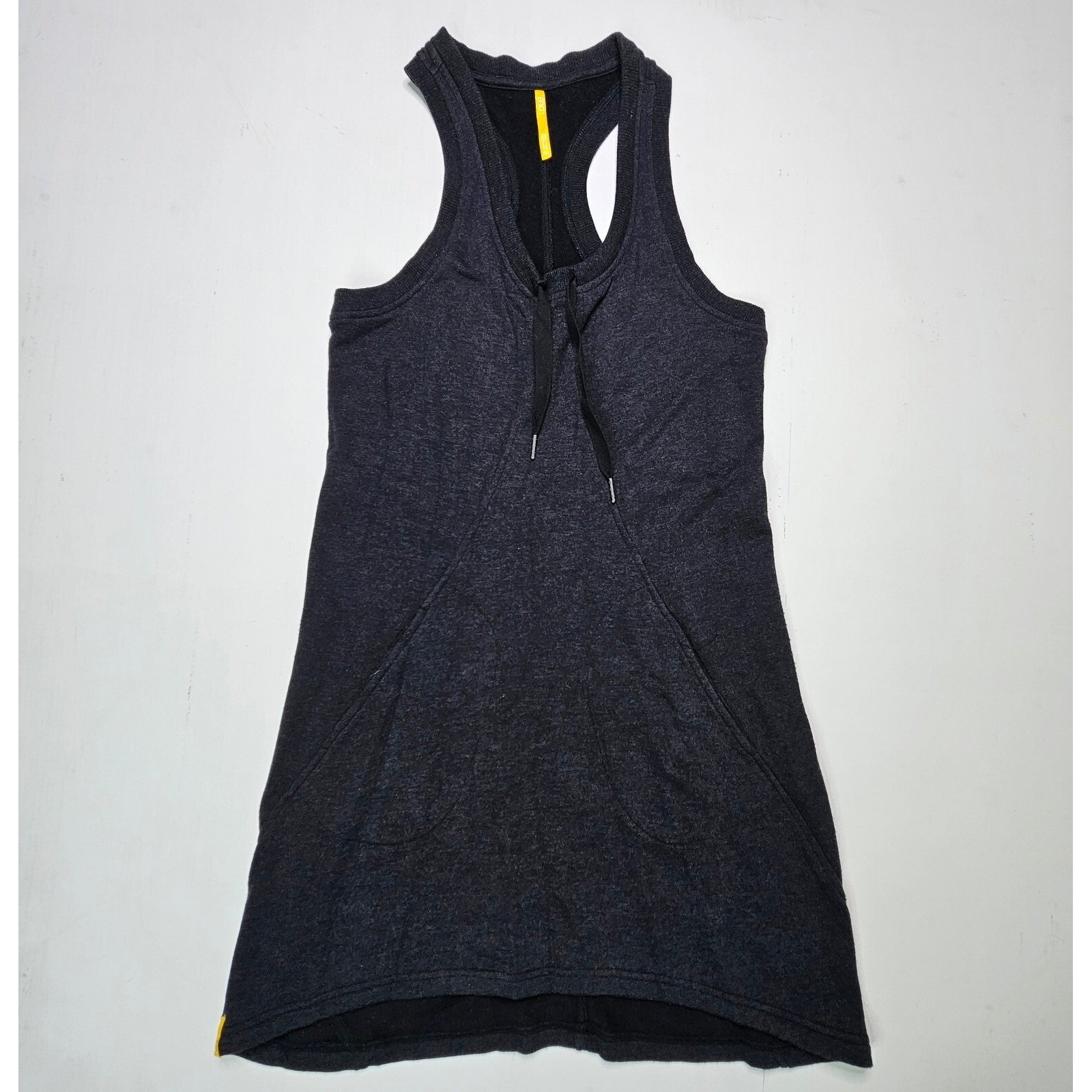 Lole Racerback Dress Women M Charcoal Gray Cotton Blend LSW0634 Activewear
