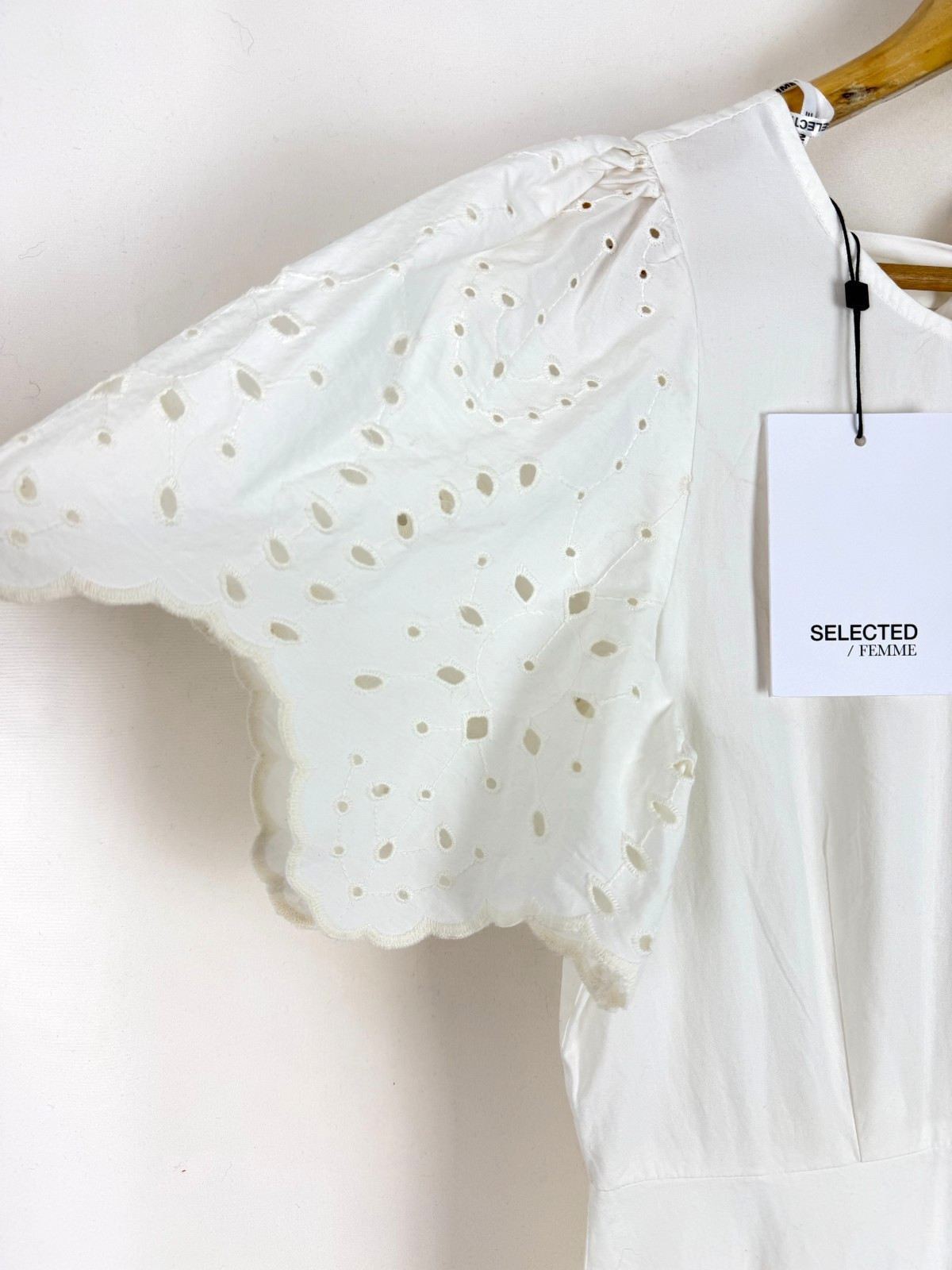 SELECTED FEMME Beautiful Kelli White Ankle Broderie Dress BNWT, Size 38 UK 10!