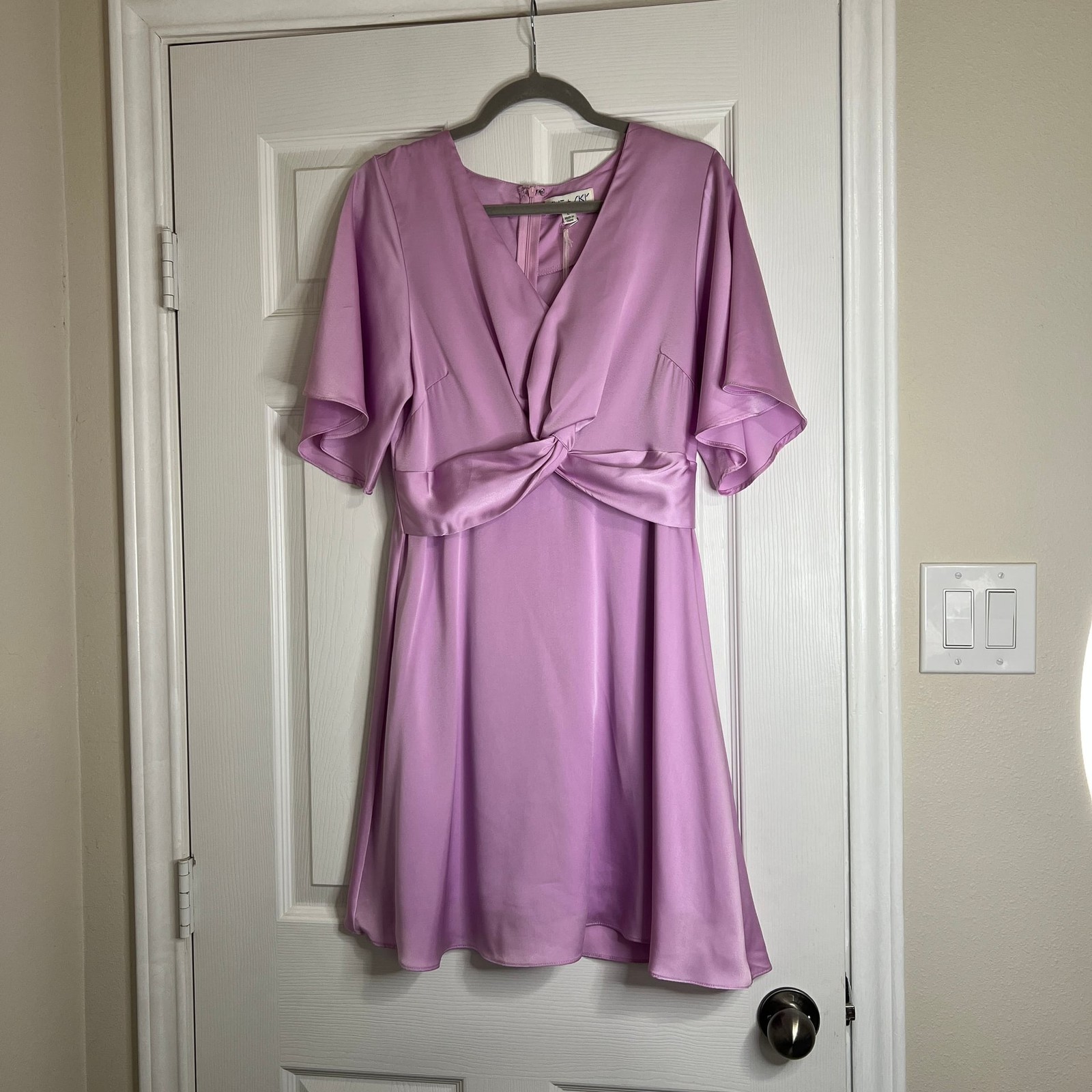 Twisted Up Satin Dress