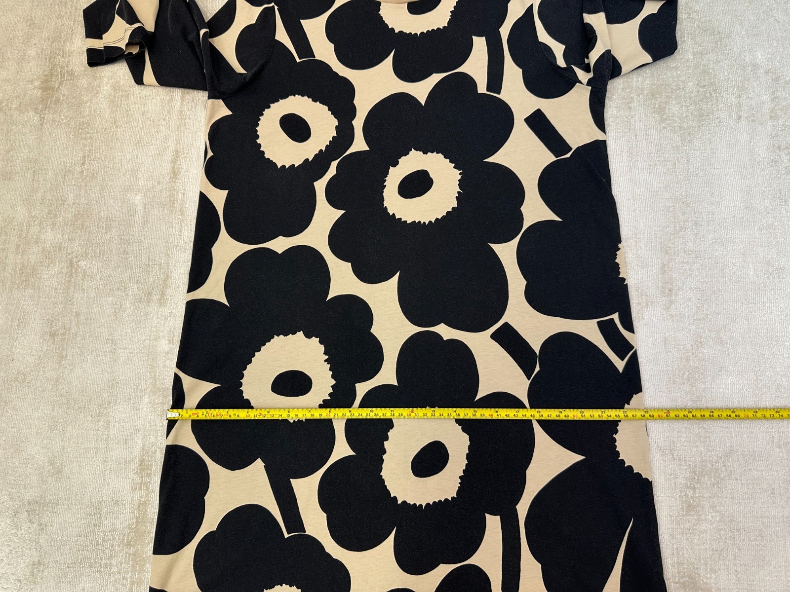 Marimekko Maksiimi Uniko A-line Cotton Jersey Big Poppies Size L Maxi Dress