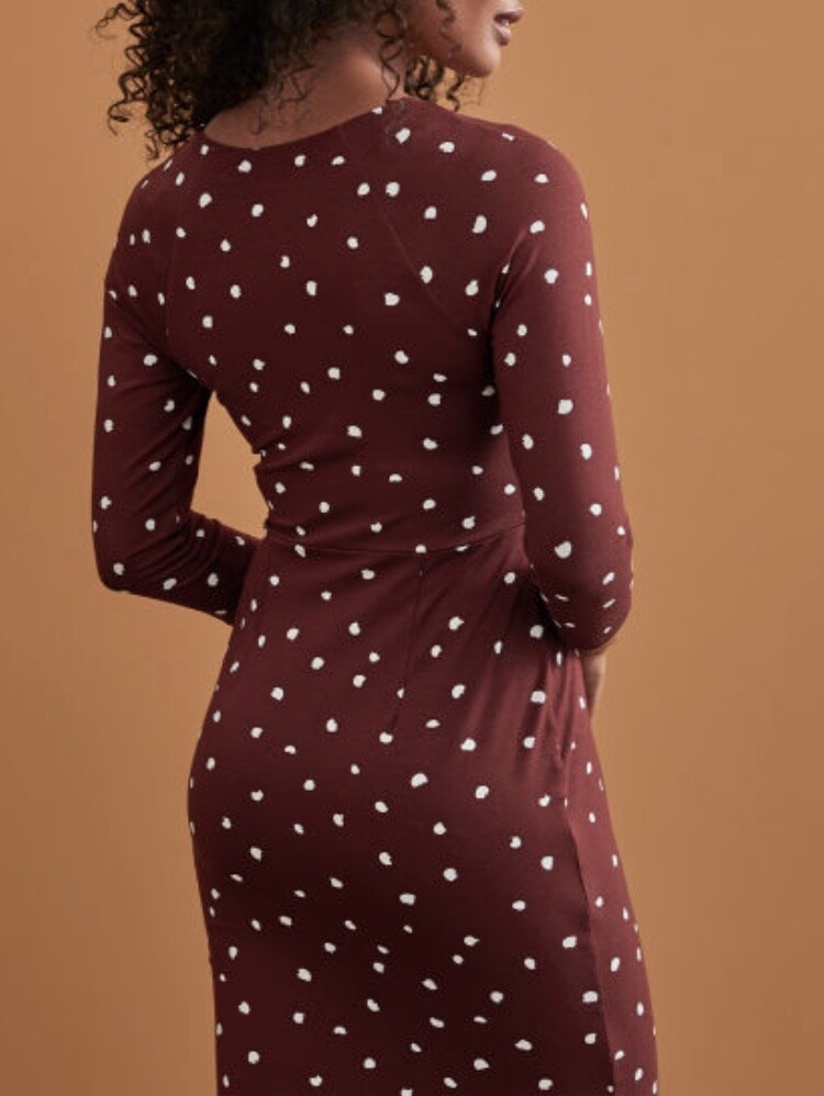 BRAVISSIMO Jessica Dress Spotty Midi Formal Evening Casual Dress RRP 60 BR138