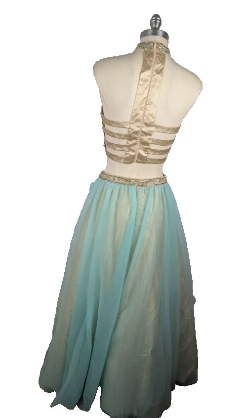 Say Yes to the Prom Juniors’ 2-pc. Embellished Ball Gown Mint Size 7/8 Cropped