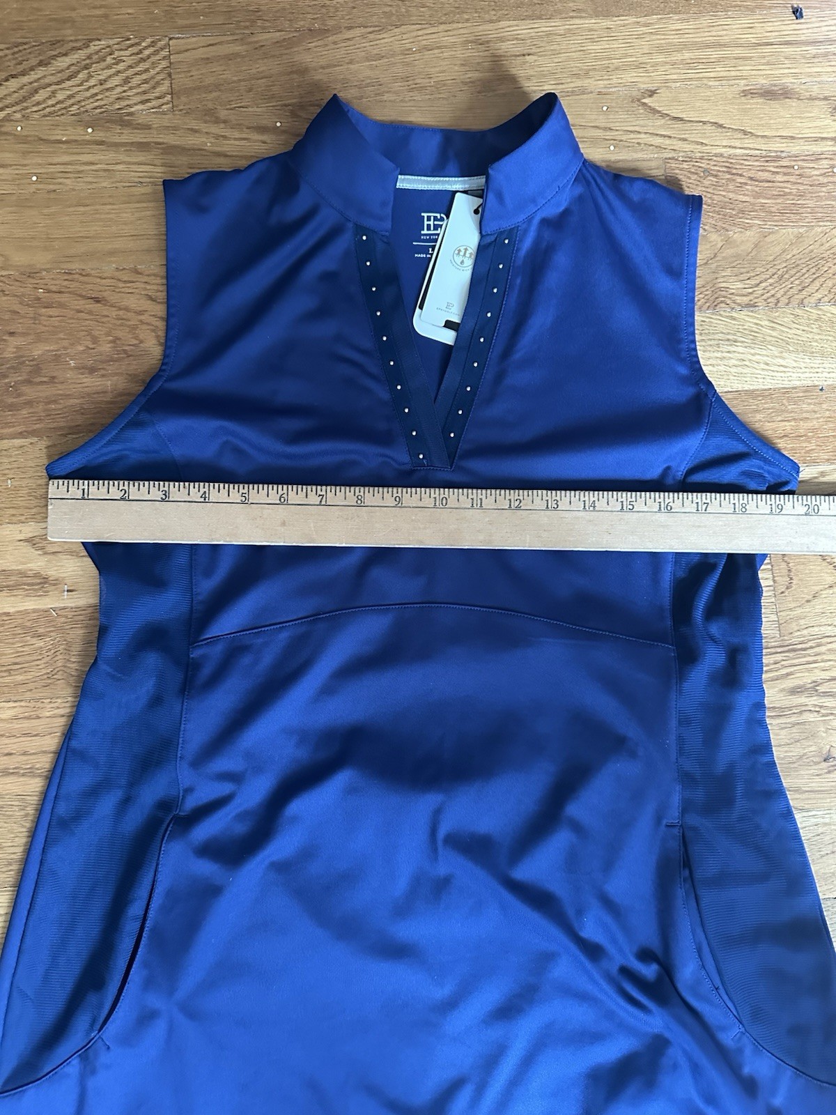 EP NY Athletic Golf Dress Womens Large Blue Detachable Shorts UV 50 + Tennis NWT