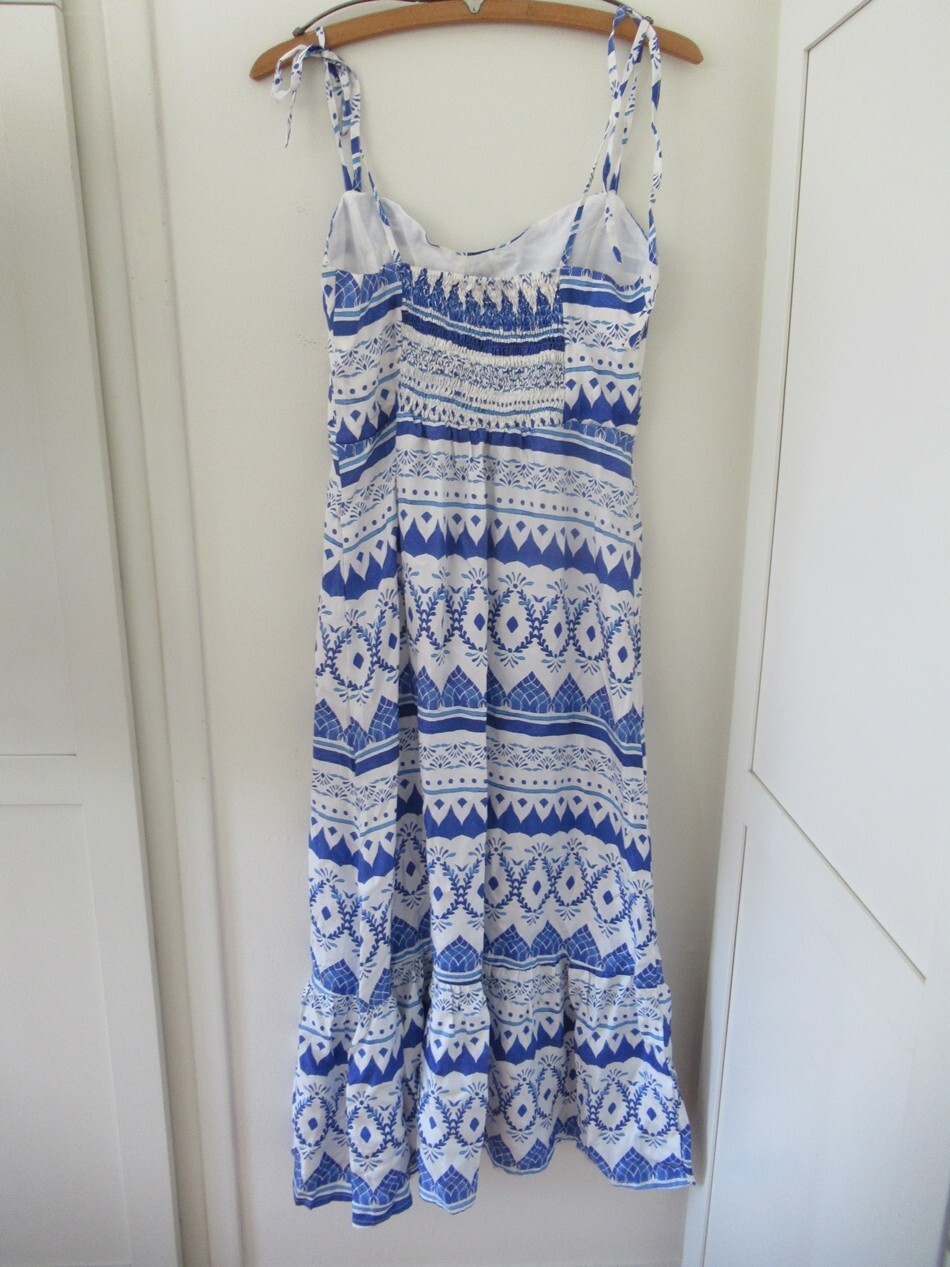 Kenny Flowers THE Espana Silk Sweetheart Midi DRESS Size S FLAW
