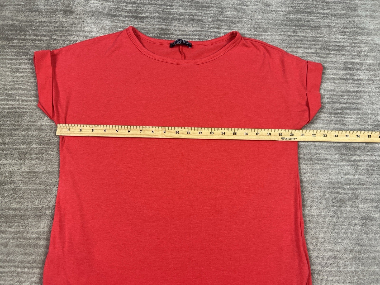 Shop Basic USA Dress Womens Medium OrangeShort Sleeve Pockets Shift T-Shirt Mini