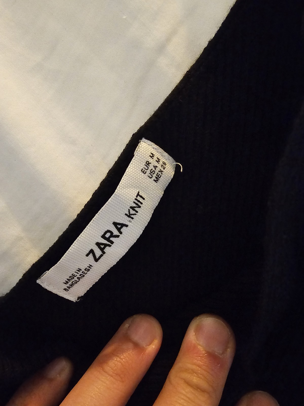 Zara Knit Black Solid One Shoulder Sleeveless Bodycon Midi Dress M