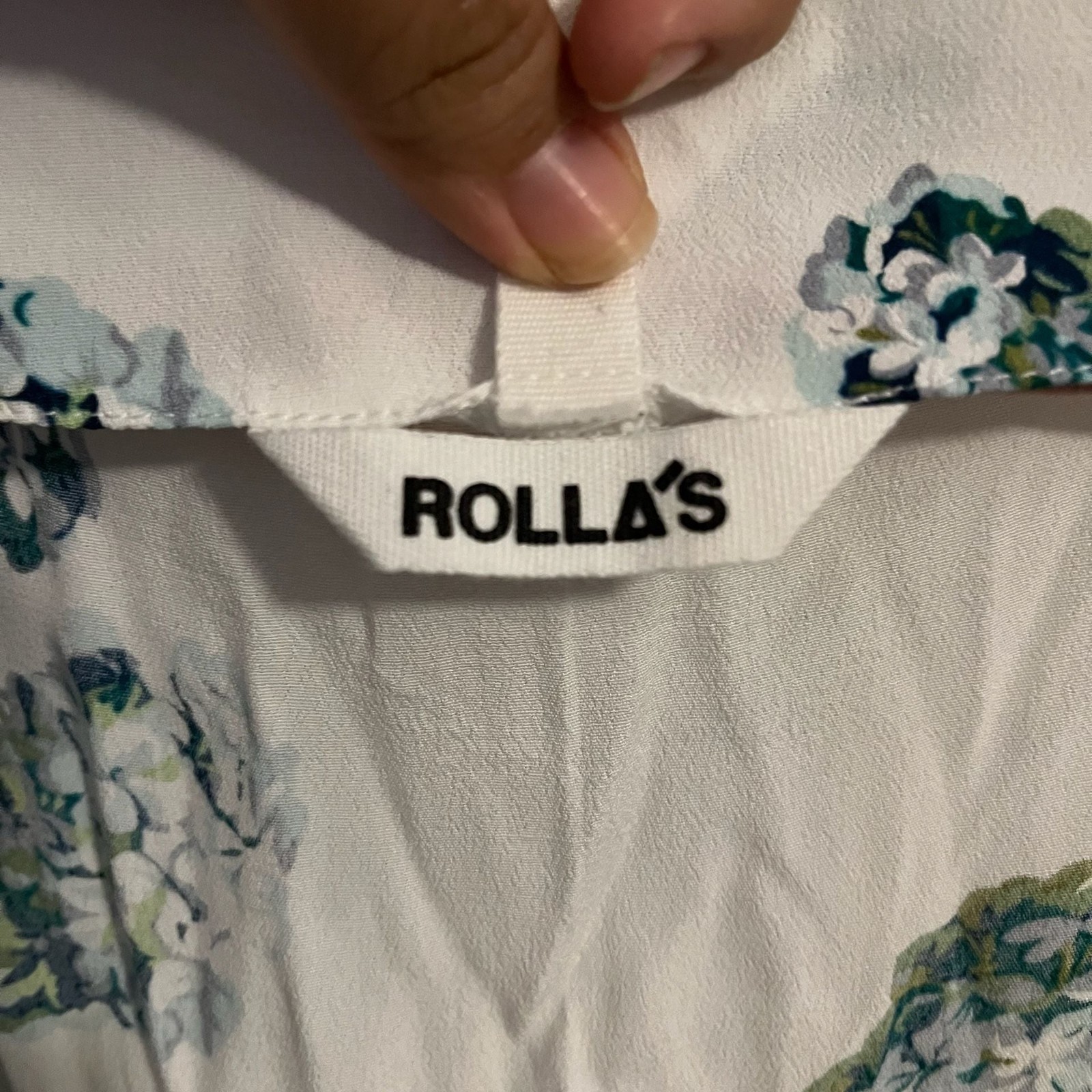 Rolla’s Claire Hydrangea Midi Dress White Floral Size Small
