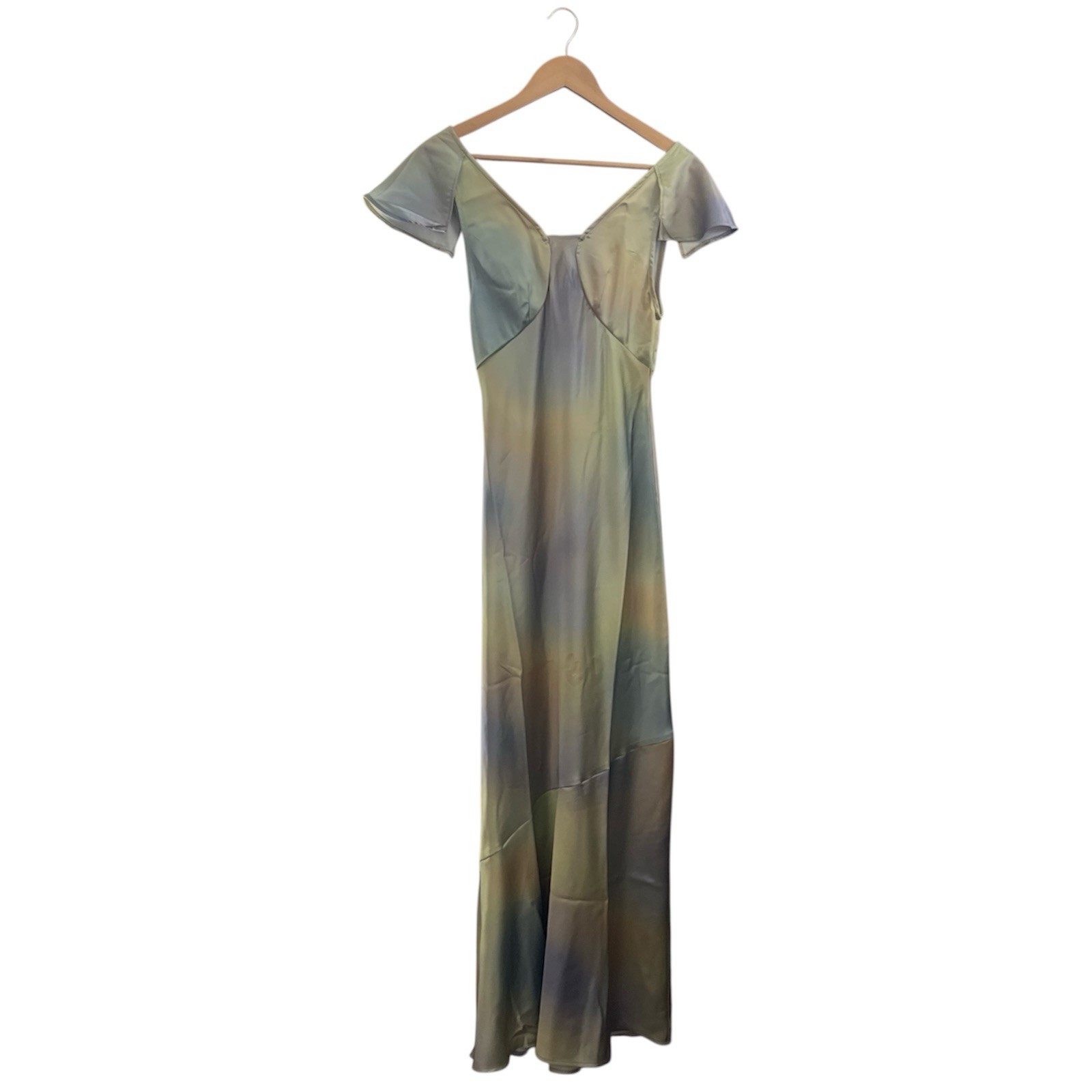 WEWOREWHAT Multicolor Silky Charmeuse Midi Slip Dress Women’s Size 00 Cocktail