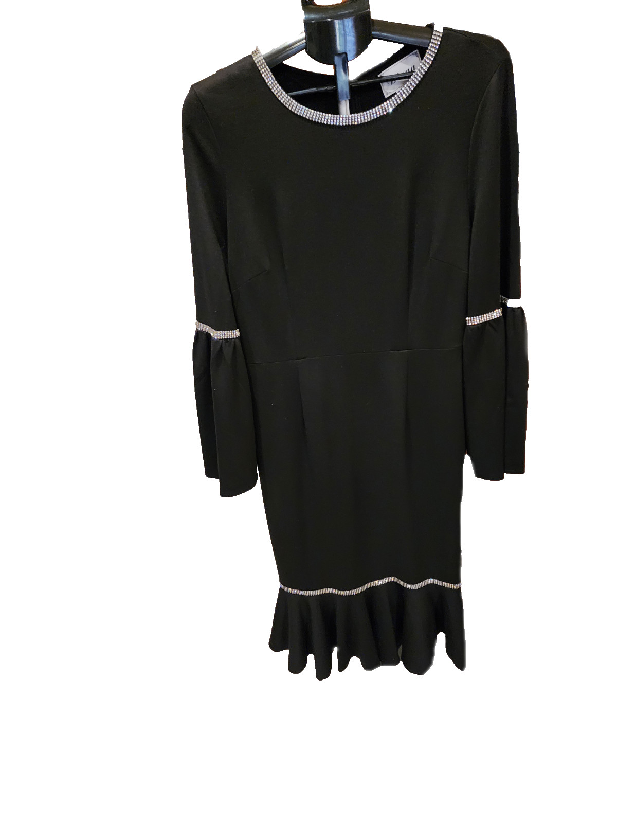 black Diana Rhinestone Dress Size 14