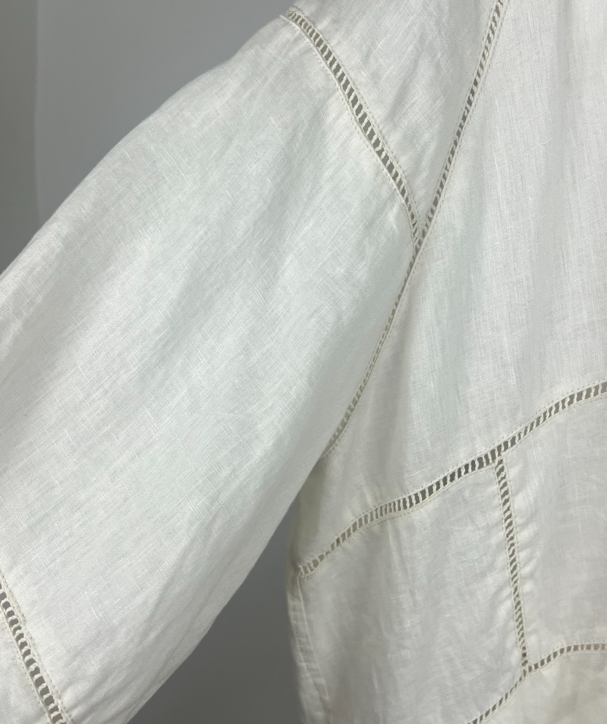 *NWT* DEVOTION TWINS L/S Oversized Billowy Linen ‘Emmi Dress’ – M, Ecru