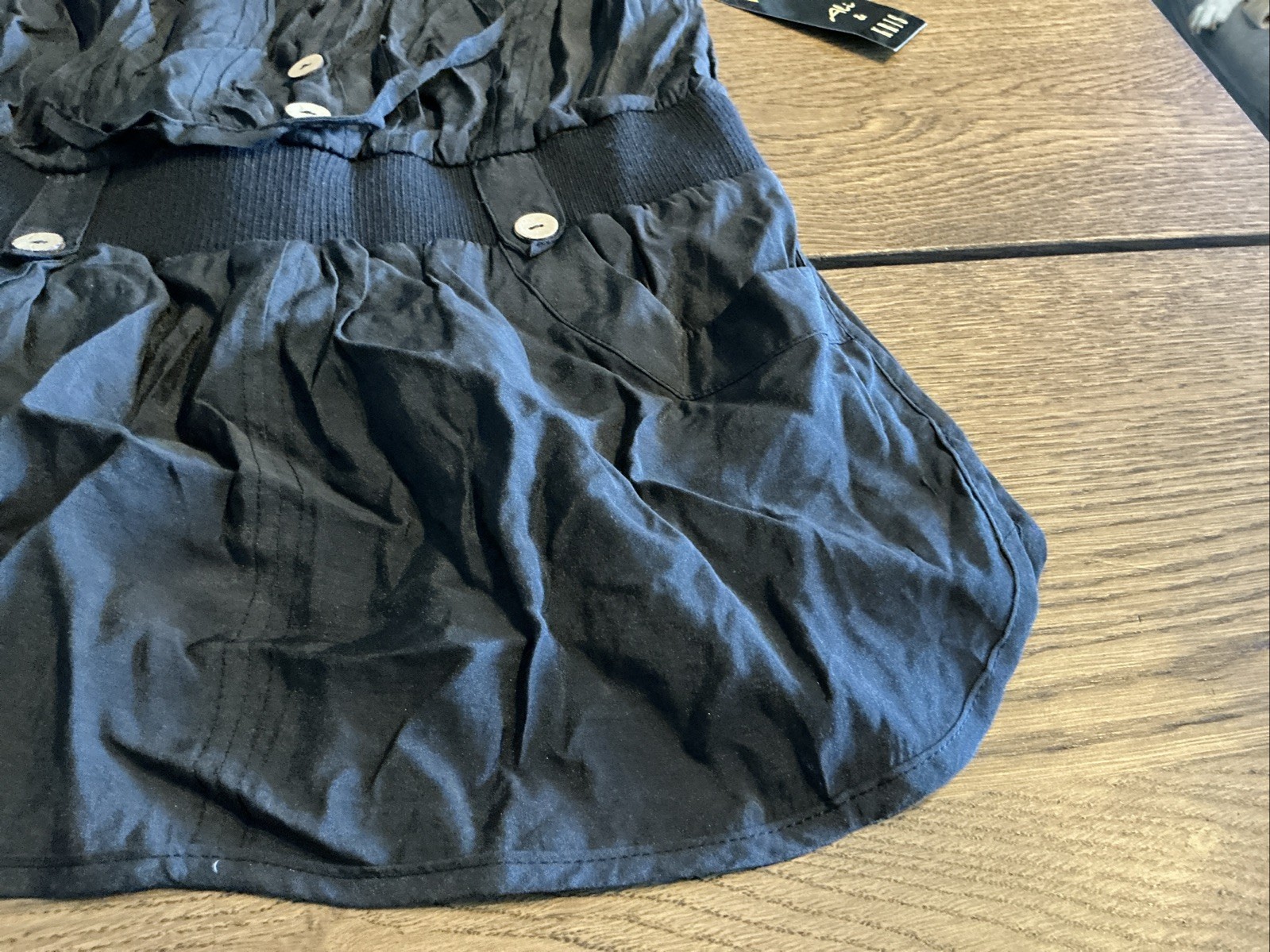 ALI & KRIS Linen Romper Size Medium Black – NWT