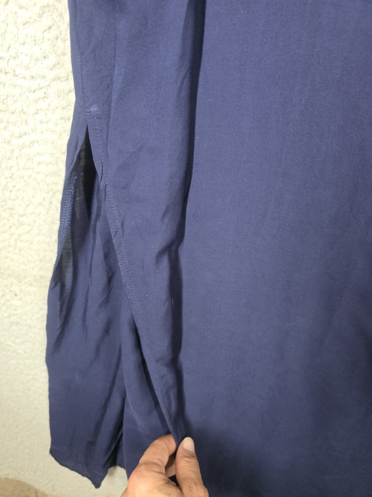 Blue Kaftan Dress One Size Fits Most Embroidered Beach Swim Cover Resort Wear