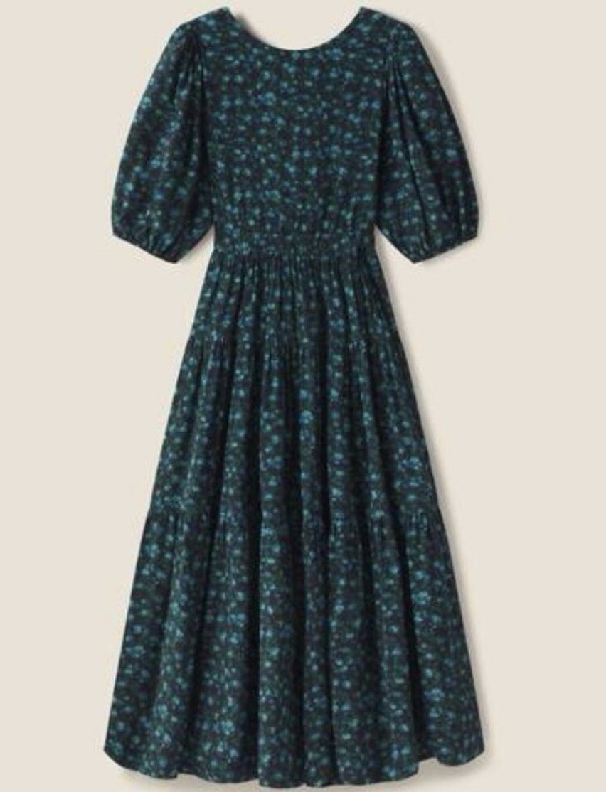 Trovata Large Daphne Dress Birds Of Paradis Blue Larkspur -NWT-RETIRED-$558 MSRP