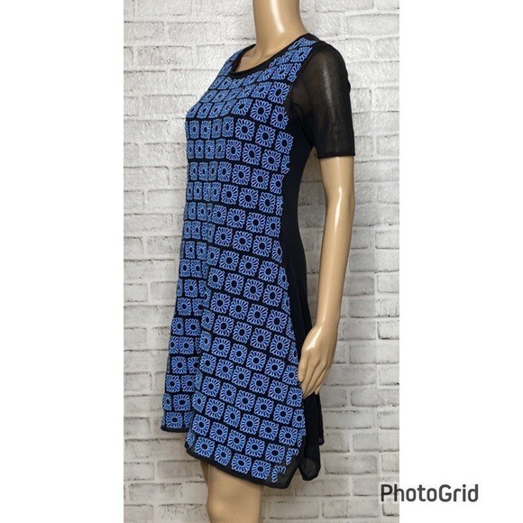 Opening Ceremony blue daisy embroidered dress m medium