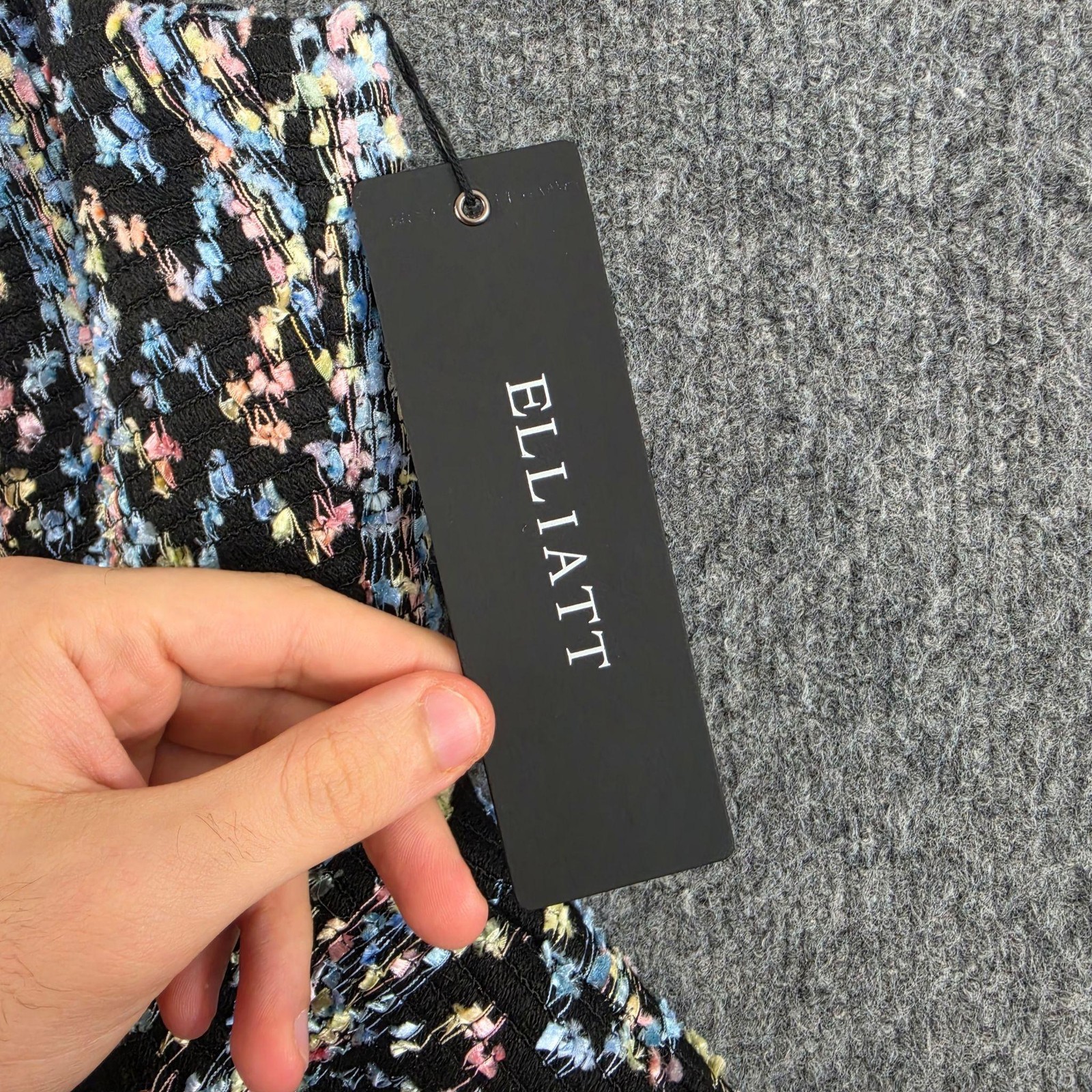 Elliatt Dress Medium Georgia Multi Strappy Fit Flare Mini Jacquard Party Elegant