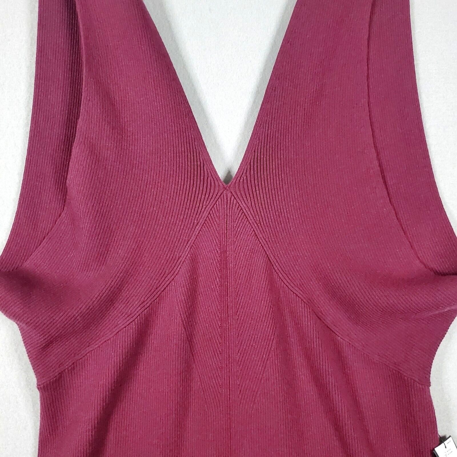 NWT Banana Republic Solid Maroon Lenzing Ecovero Splash Sweater Dress Womens XXL