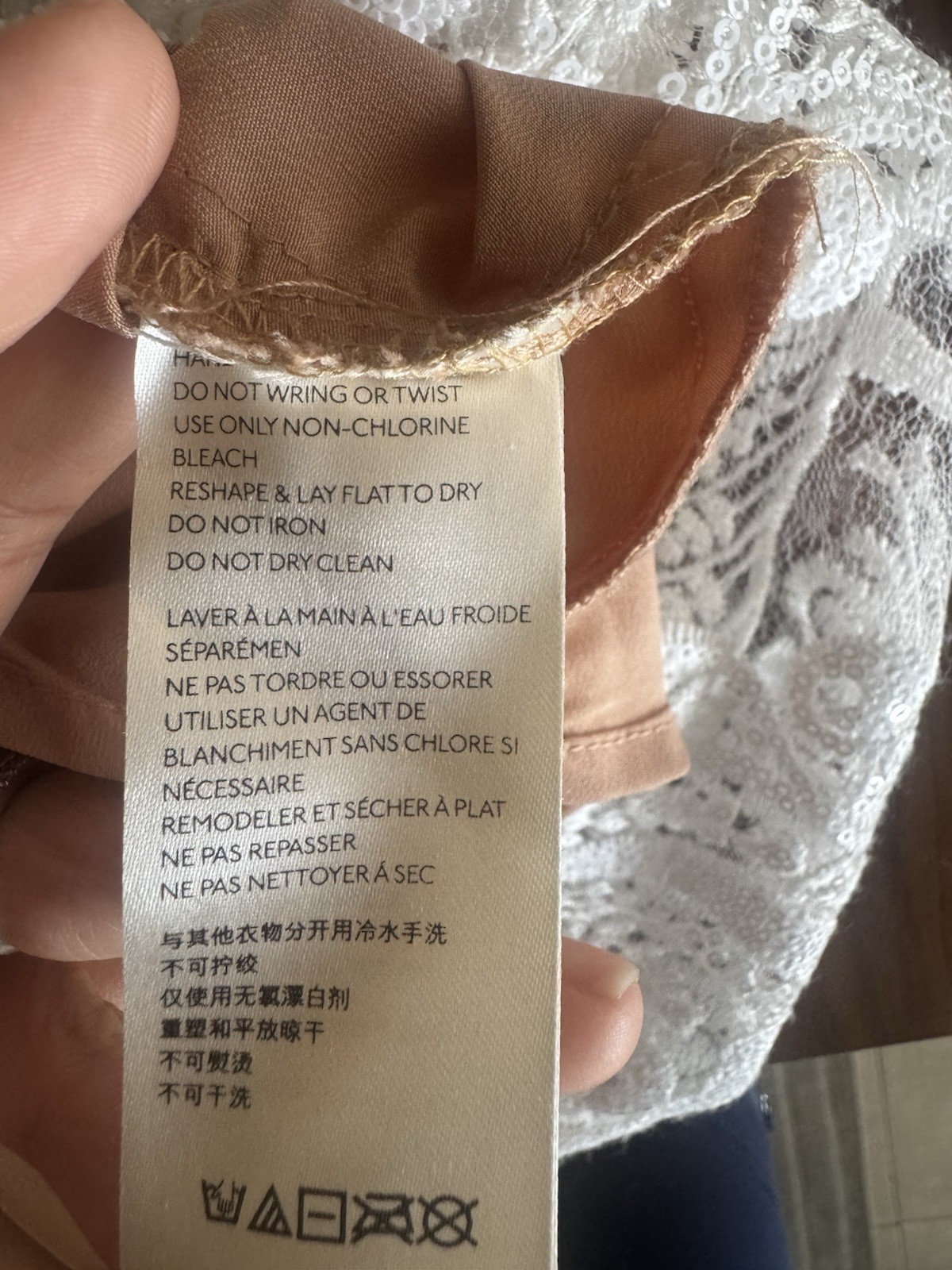 Free People Night Shimmers Sequin Lace Mini Dress Nude Ivory Size 4 Boho
