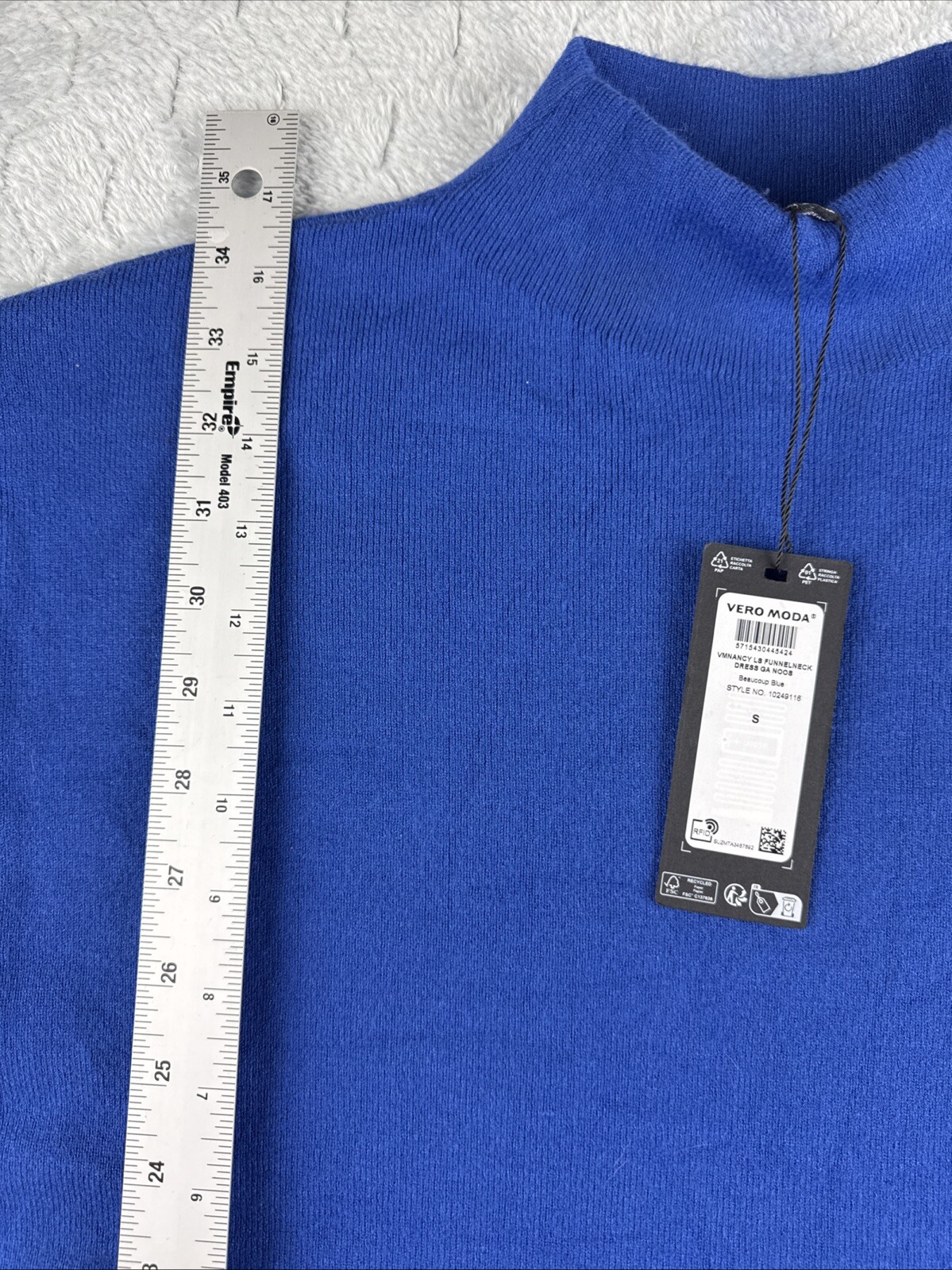Stitch Fix Vero Moda Long Sleeve Blue Mock Turtleneck Sweater Dress Women’s S