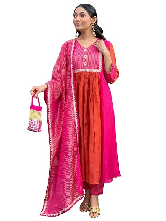 Women’s Embroidered Anarkali Kurta Set Elegant Ethnic Wear for Festive