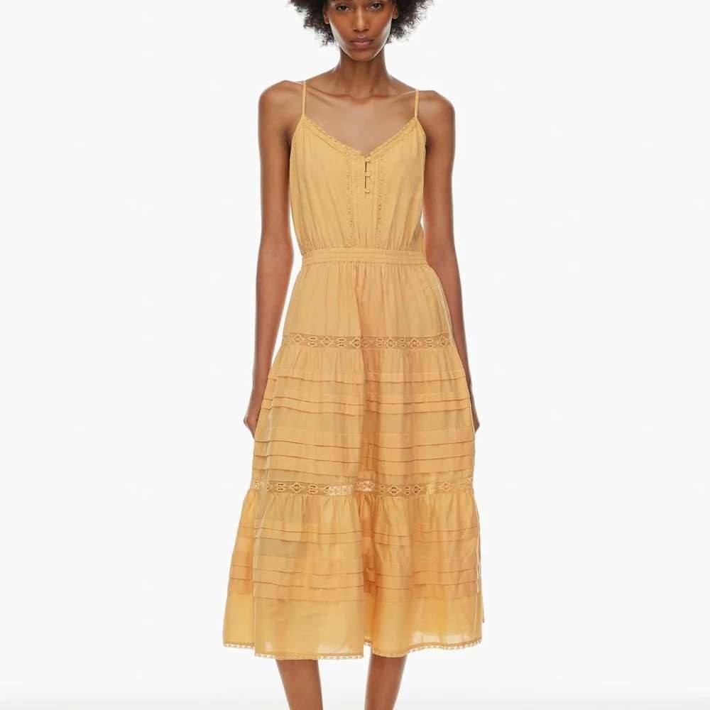 Aritzia Little Moon Marigold Tiered Lace Sundress Boho Midi Size S