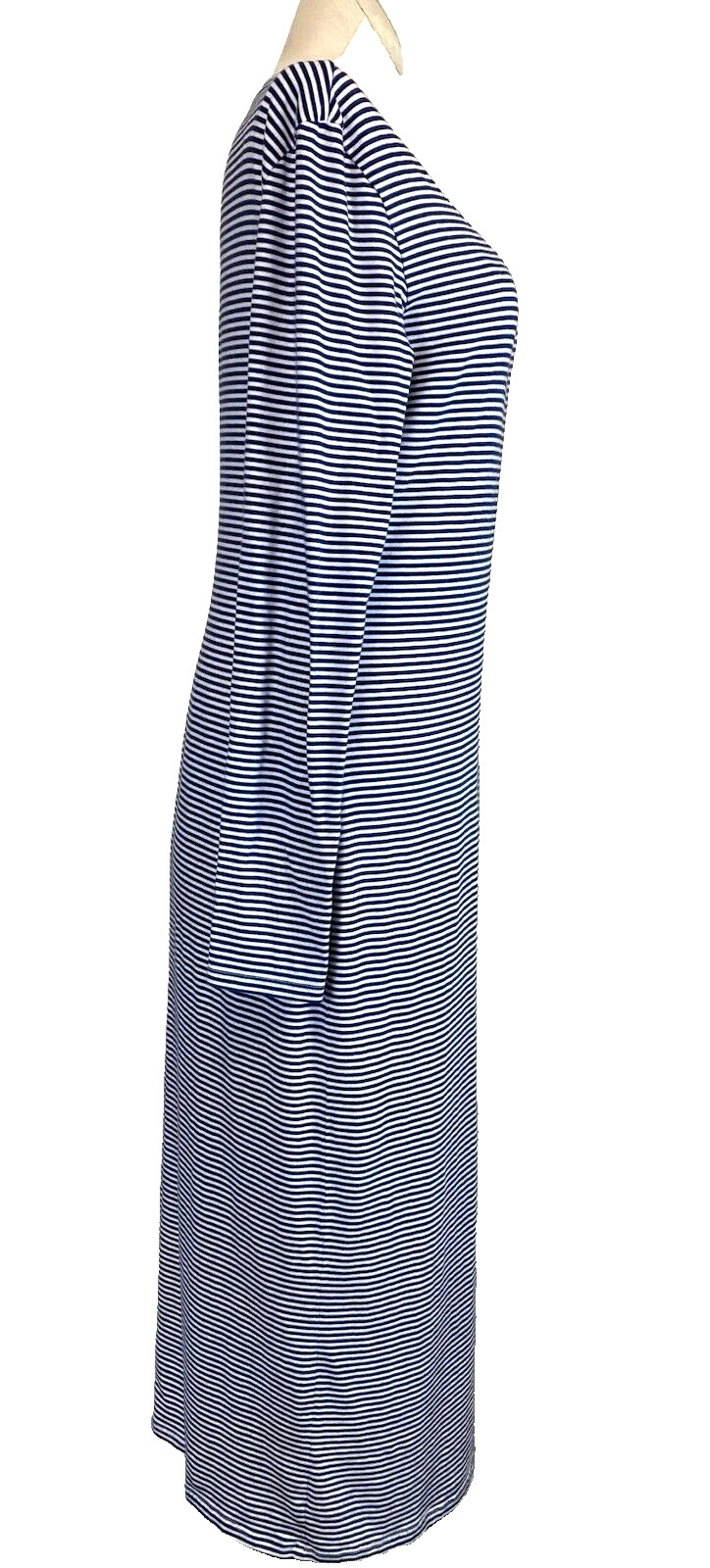 Peruvian Connection Marinero Maxi Dress Size M Quiet Luxury Nautical Classic
