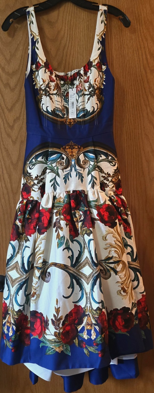 ALICE & OLIVIA ( 2) DIANA FLORAL A-LINE TIERED SKIRT MIDI DRESS NWT MSRP$660