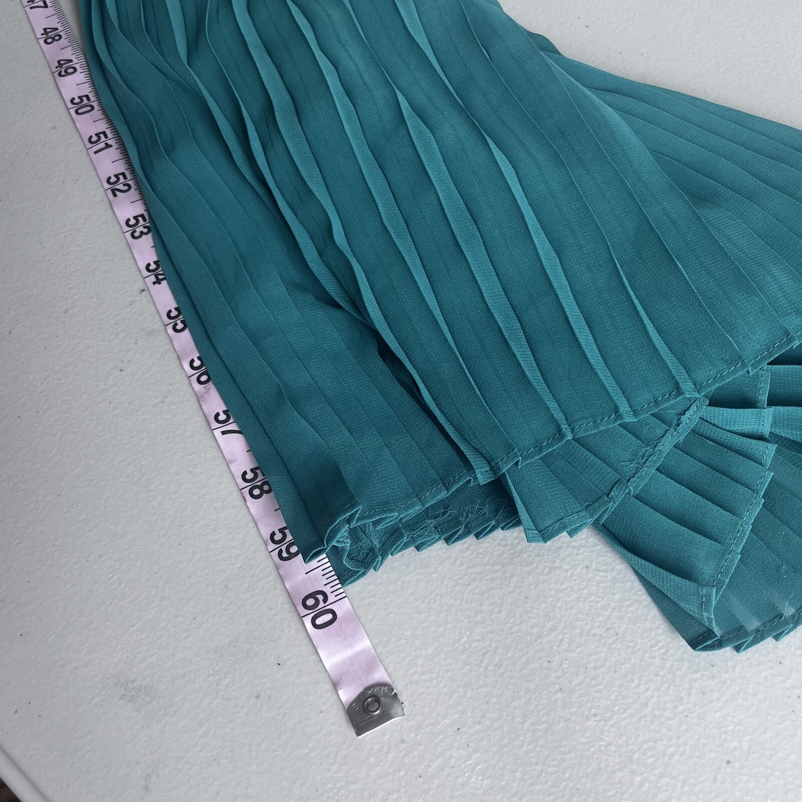 Lush Emerald Green Pleated Single Shoulder Maxi Dress Bridesmaid Size L