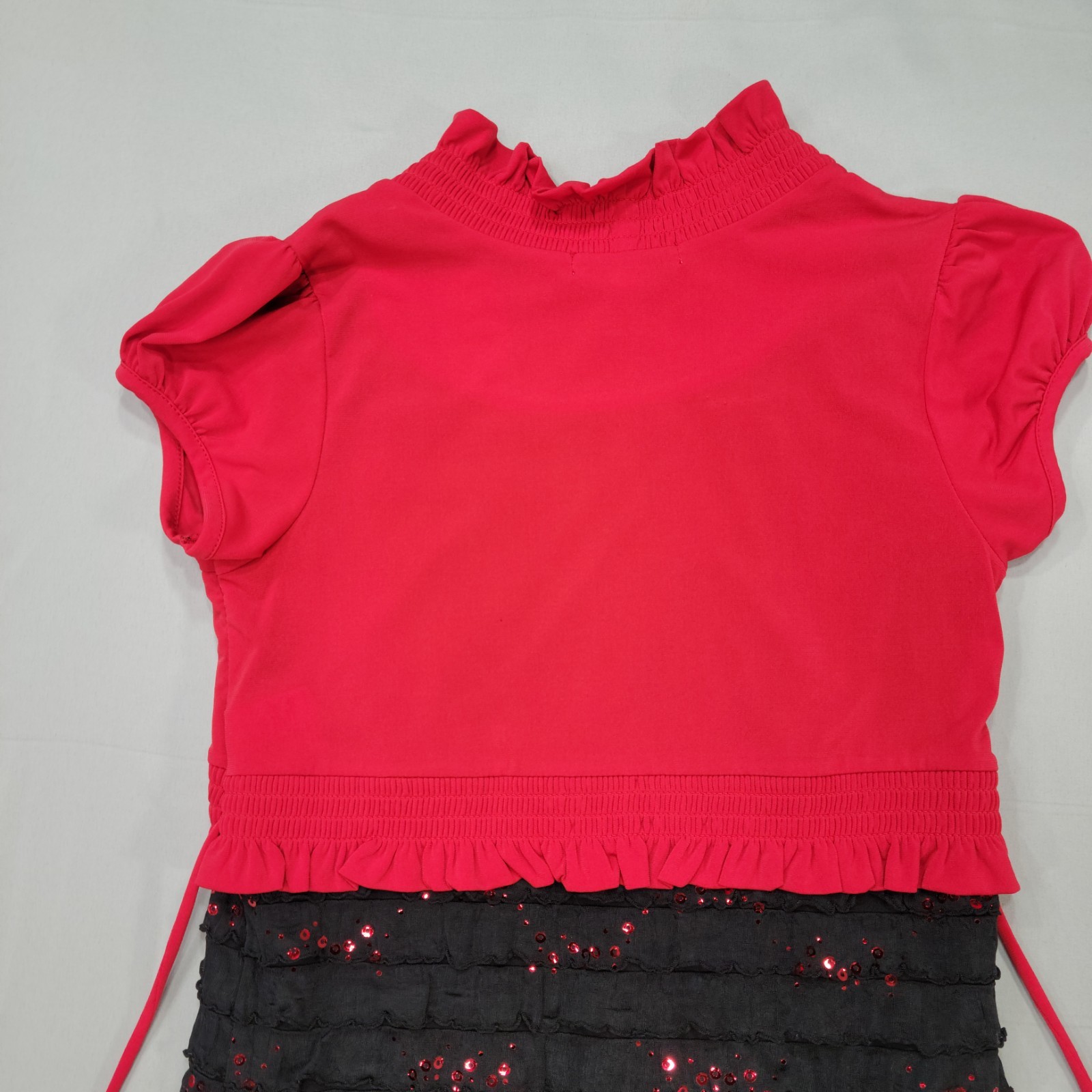 Speechless Coquette Ruffle Bolero Sequin Tiered Dress Size 16 Soft Romantic