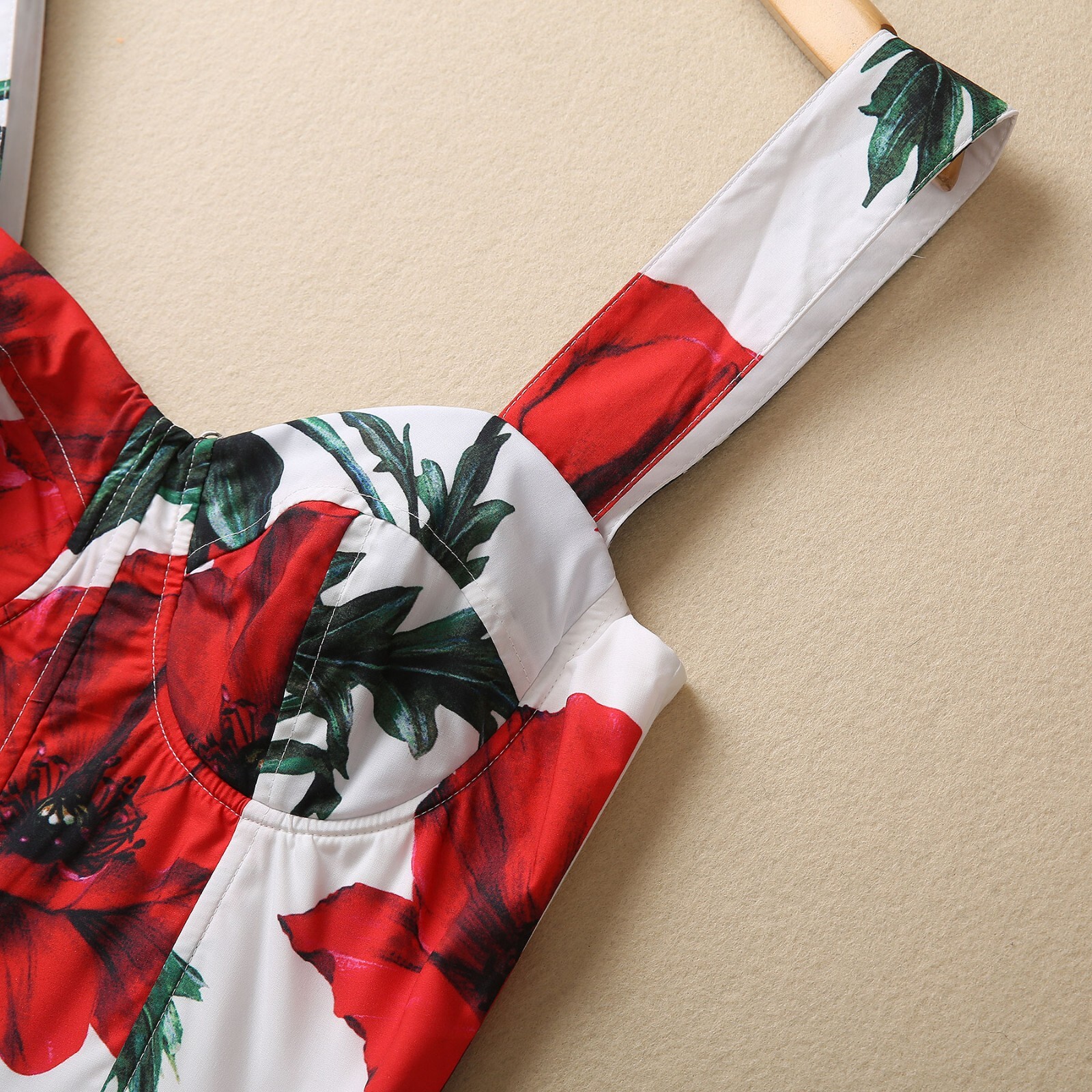 Occident fashion printing Back elastic Elegant sexy women condole belt dress