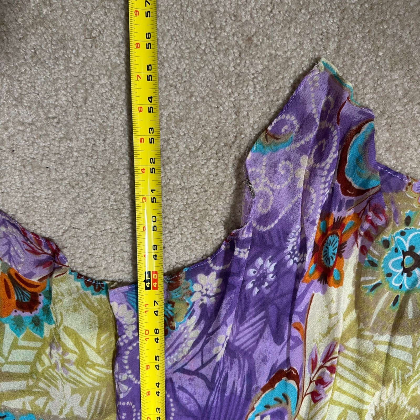 Midnight Velvet Maxi Dress 1X Purple Sequin Floral Rayon Boho Whimsigoth