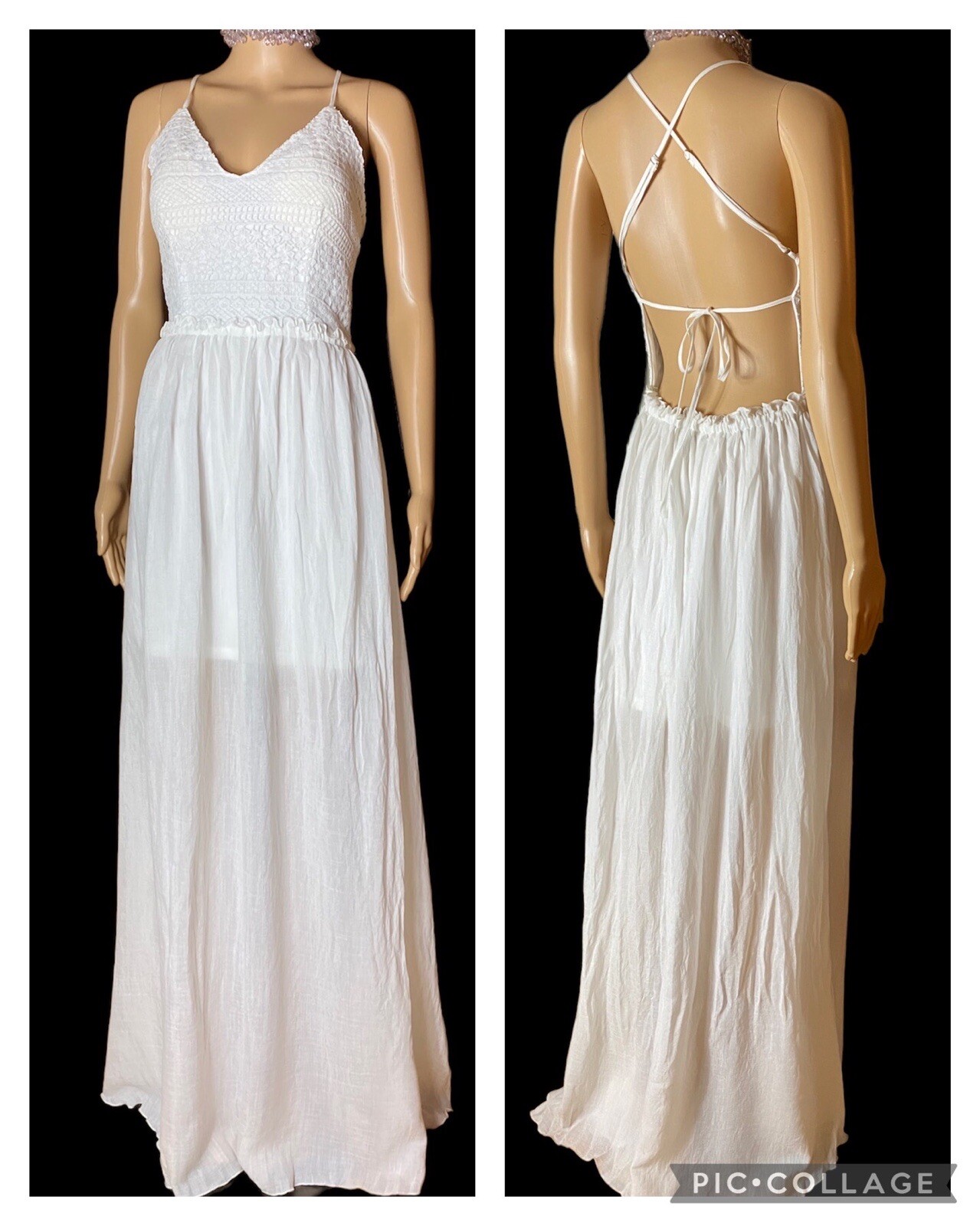 LTX sportswear flowy white maxi dress size medium