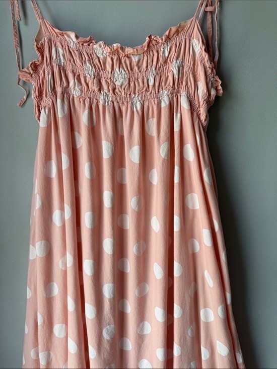 Petal & Pup Pink Polka Dot Margaret Midi Dress Size 10
