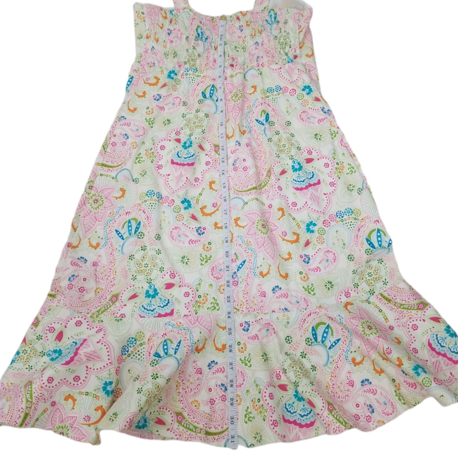 Vintage Karin Stevens Floral Midi Sundress Size 10 Cottagecore Ruffle Hem