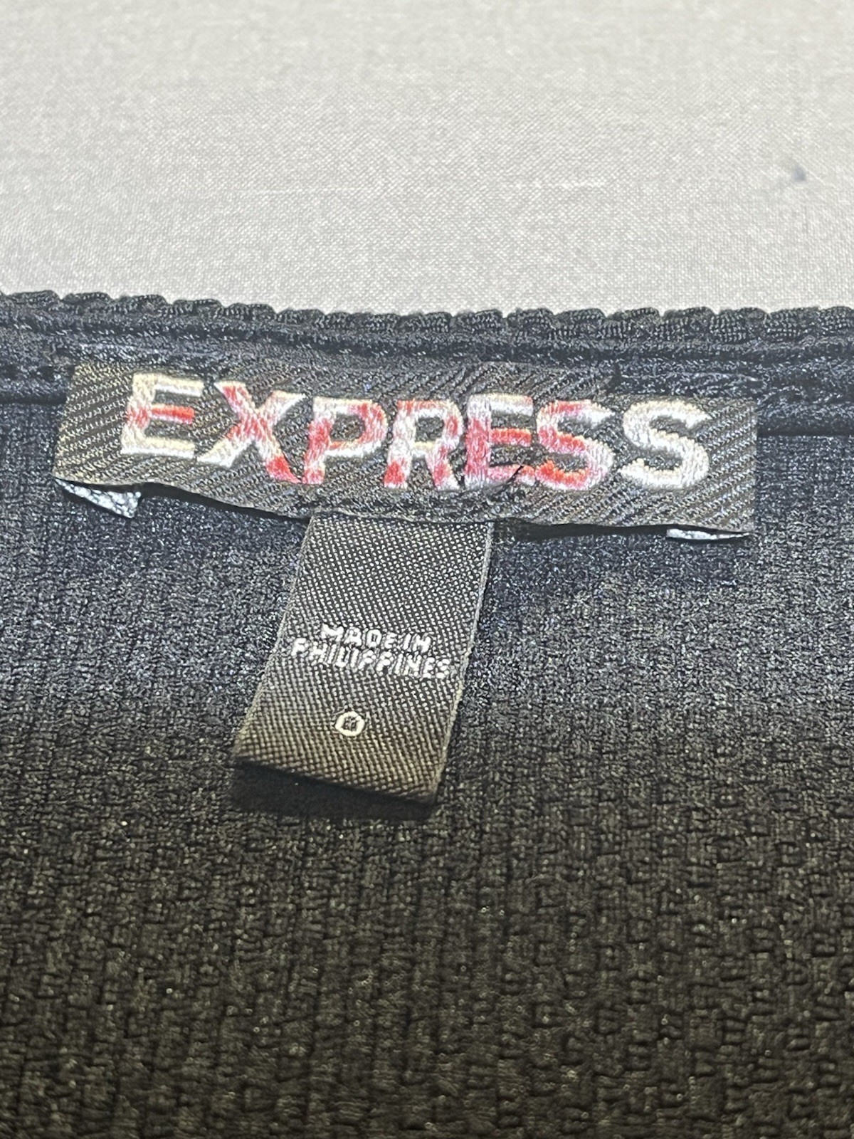 Express Black Sheath Dress Sheer Mesh Short Sleeve Stretch Knit Zip Size 0