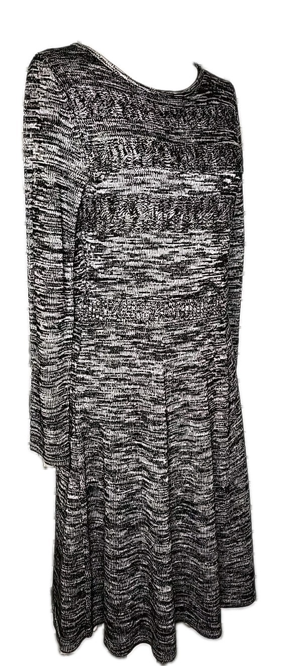Calvin Klein Women’s Long Sleeve A-Line Knit Sweater Dress Size Medium Gray