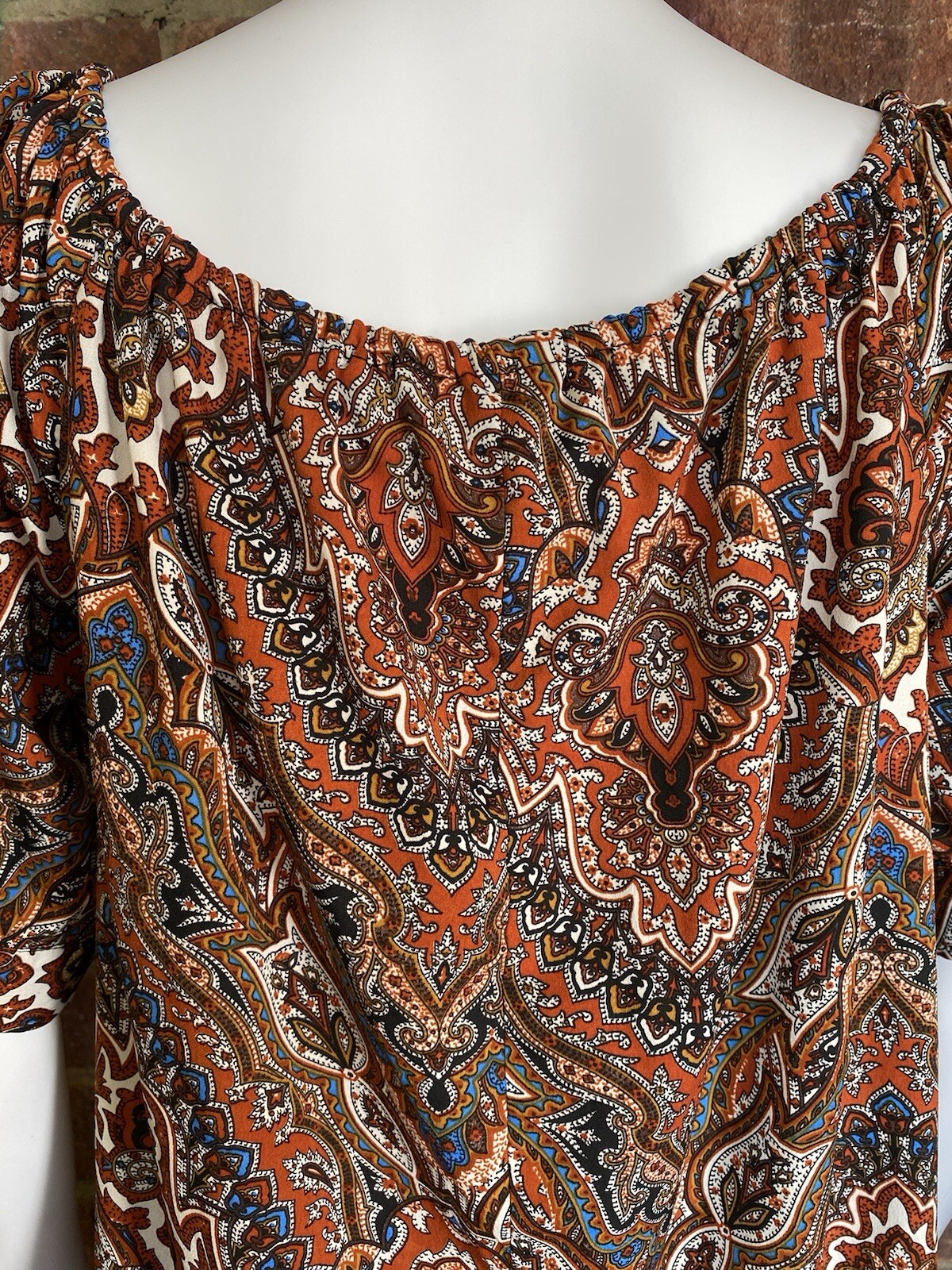Pep&Co Multicolor Short Sleeve Knee Length Straight Dress For Women Size 12