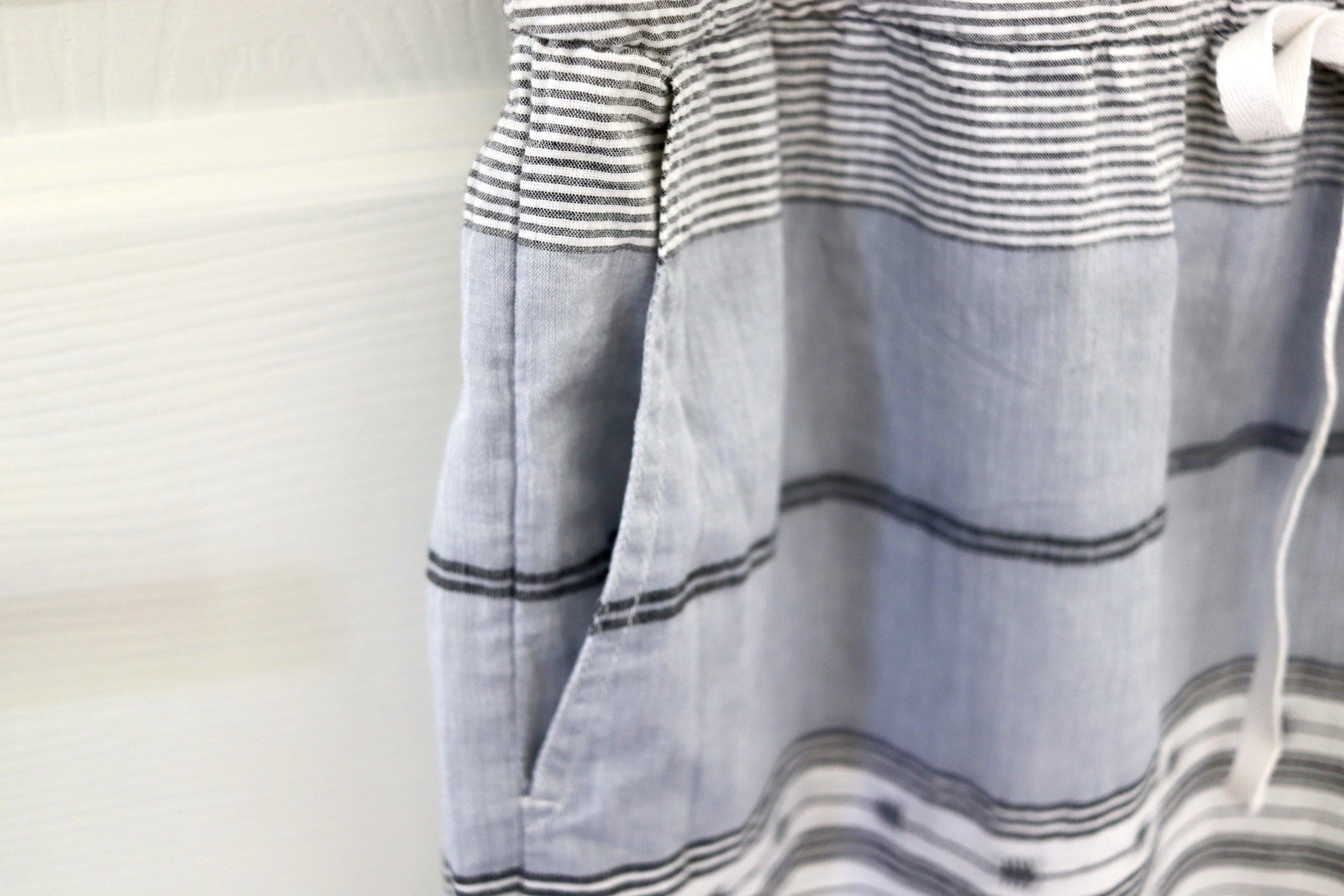 Caslon Sleeveless Midi Drawstring Dress, Pockets,Lined, Cotton, coastal, Beach