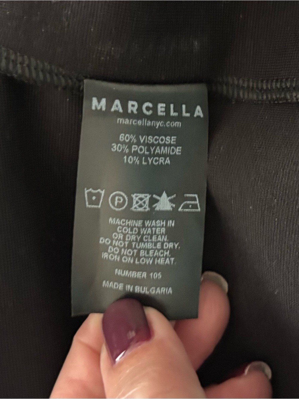 Marcella NYC One Shoulder Midi Cocktail Dress Black Size S
