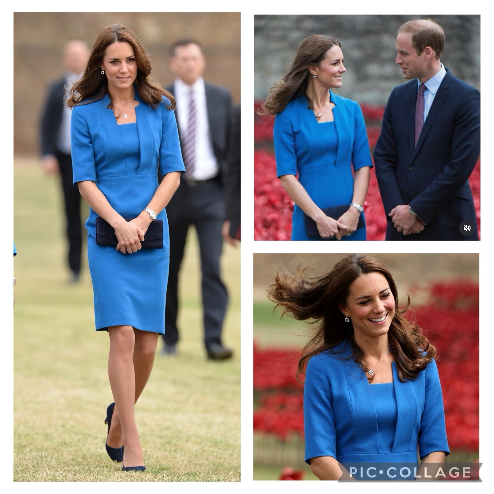 LK BENNETT Detroit Dress Size UK6 US2 Crepe Shift Snorkel Blue ASO Royal PoW HRH