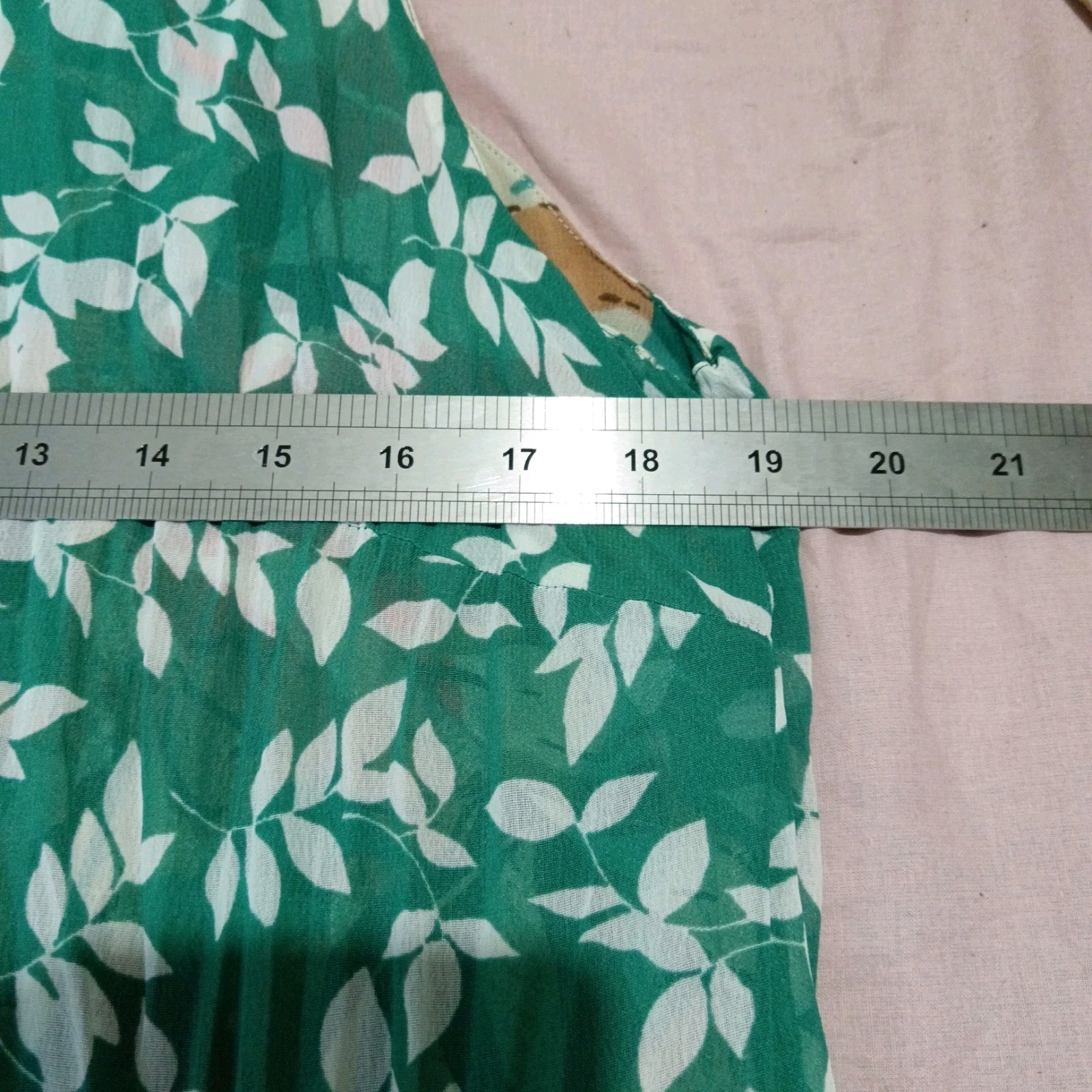 JD Williams Reversible Maxi Dress Size 14 Green Tropical Print Sleeveless 2 in 1